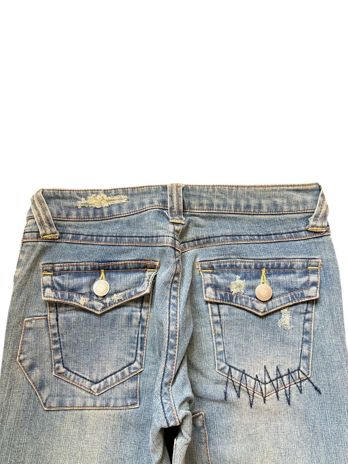 Hysteric Glamour Vintage Japanese Brand Patches Distress Flare Jeans Size 27" / US 4 / IT 40 - 4 Thumbnail