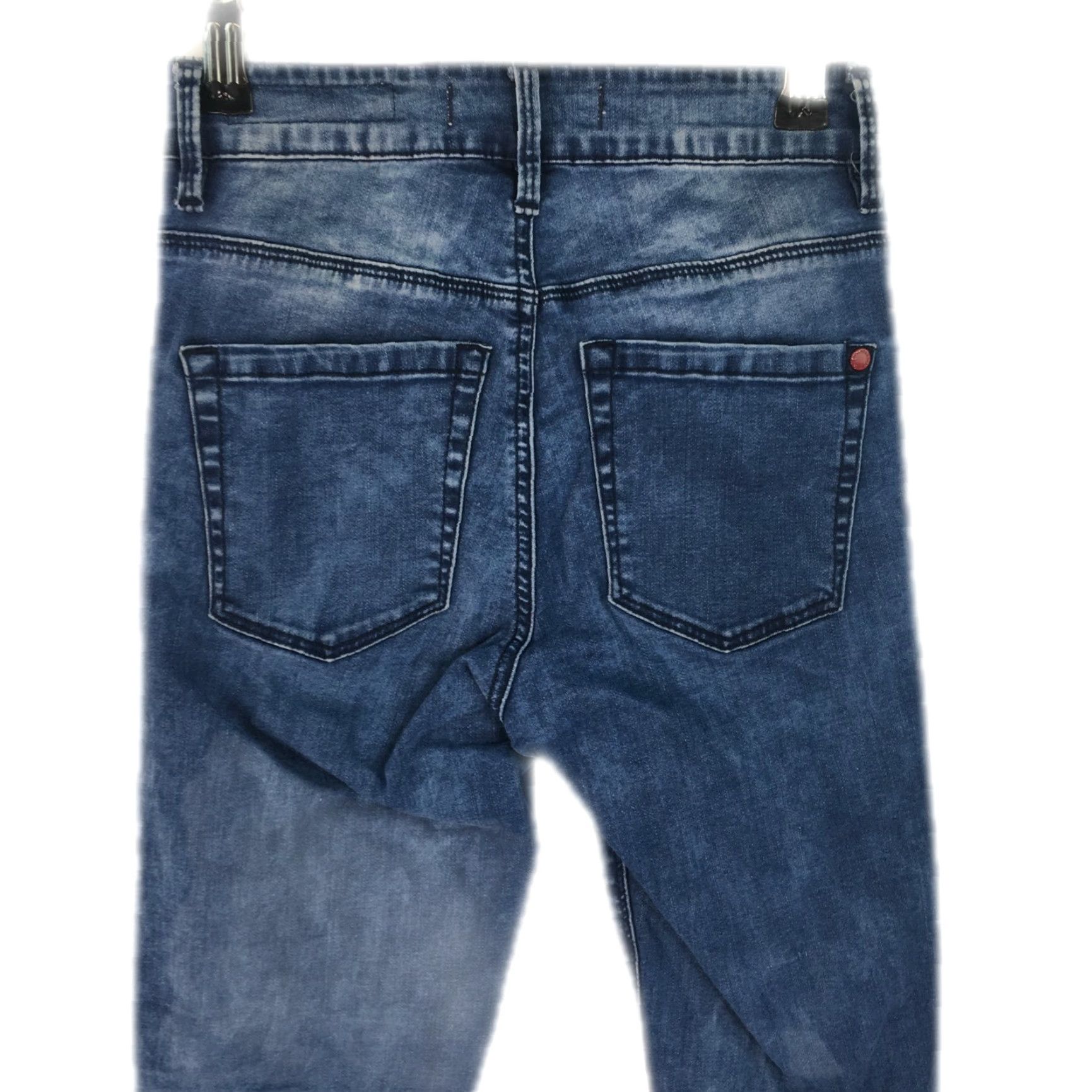 Vintage Bullhead Denim Co. Womens Jeans Main Selling Point Skinny Blue Denim Size 0 High Rise 25in Inseam 5-Pocket Cuff 4in Size 25" / US 0 / IT 36 - 4 Thumbnail