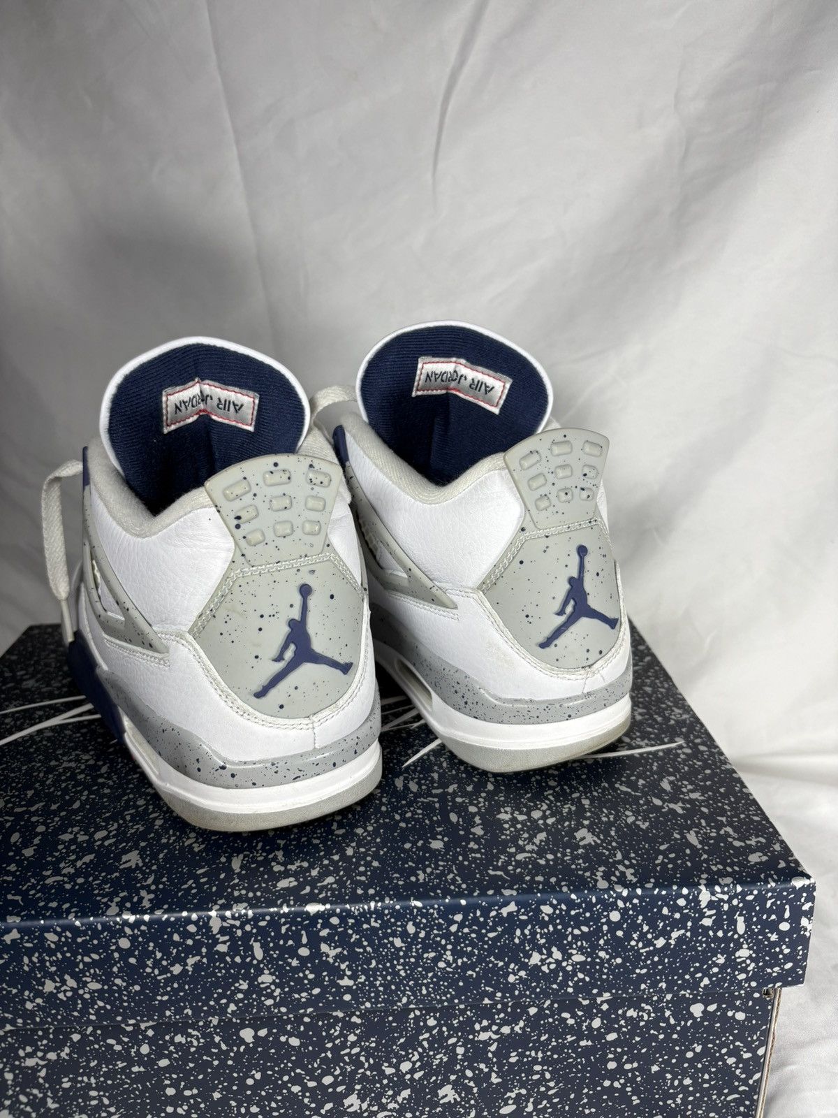 Nike Jordan 4 Retro Midnight Navy Size US 7.5 / EU 40-41 - 6 Thumbnail