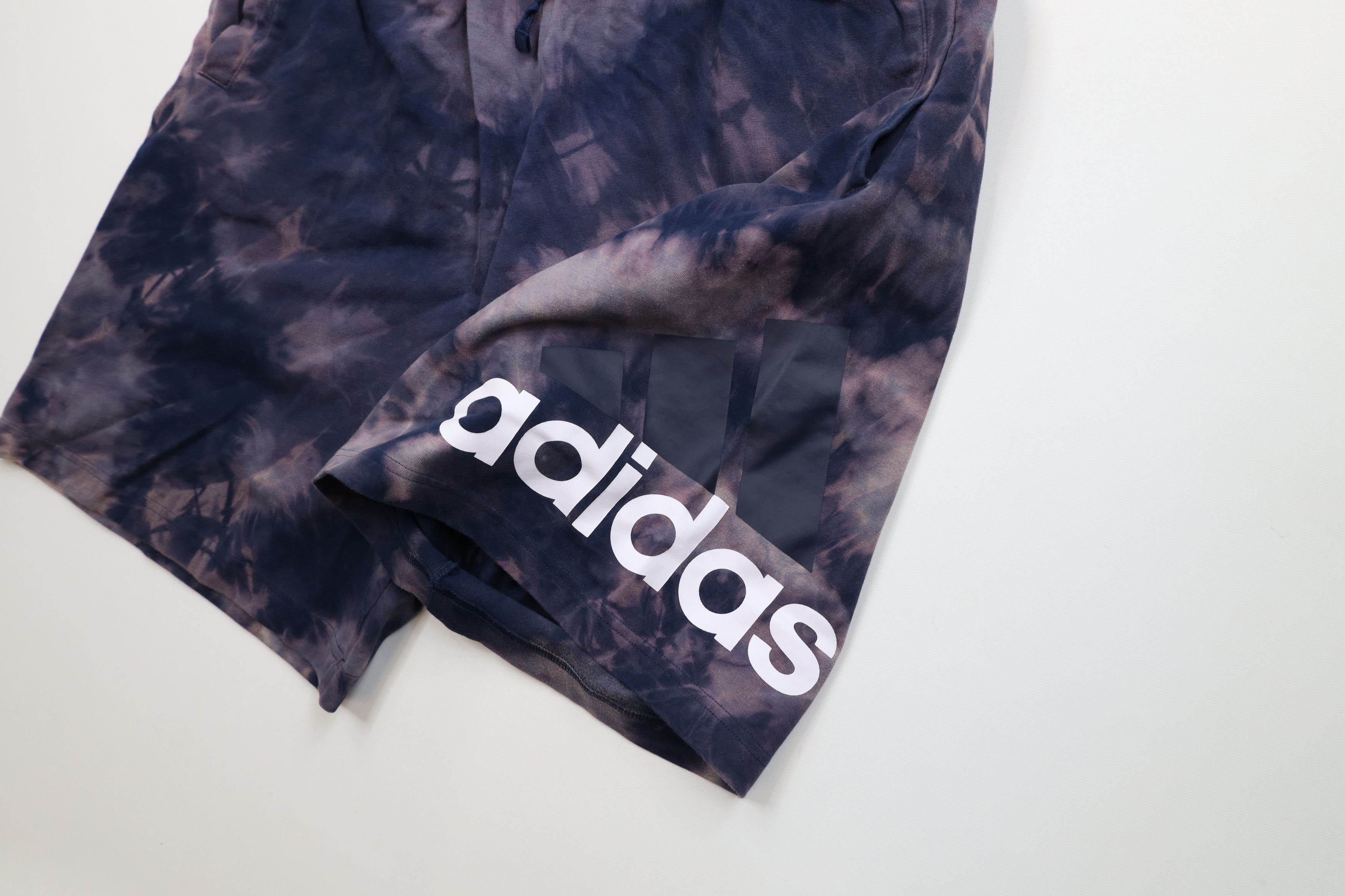 Adidas Vintage Y2K Adidas Big Logo Acid Wash Sweatpants Shorts Blue Size US 36 / EU 52 - 5 Thumbnail