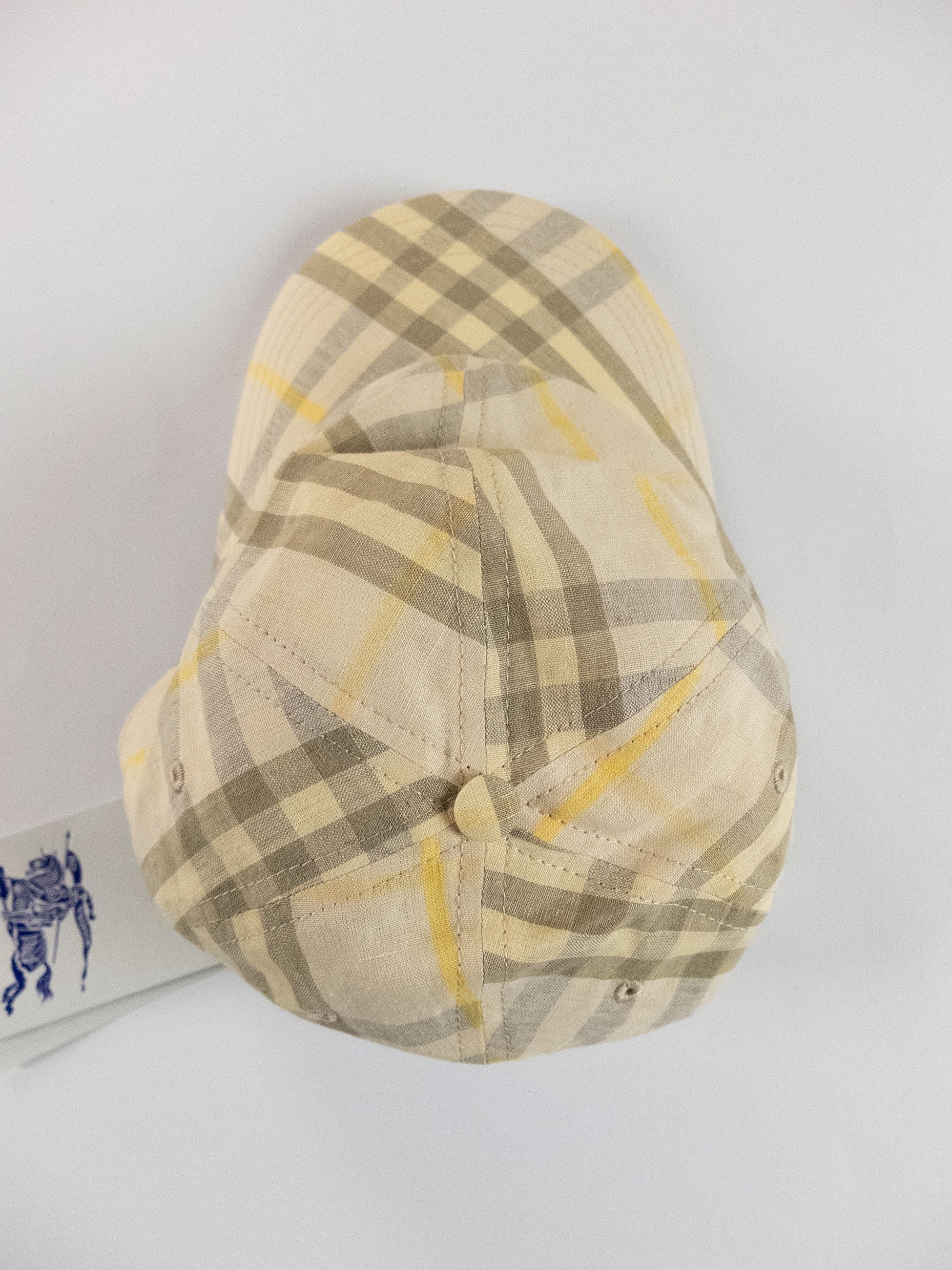 Burberry BURBERRY beige IP check linen baseball cap Medium Size ONE SIZE - 8 Thumbnail