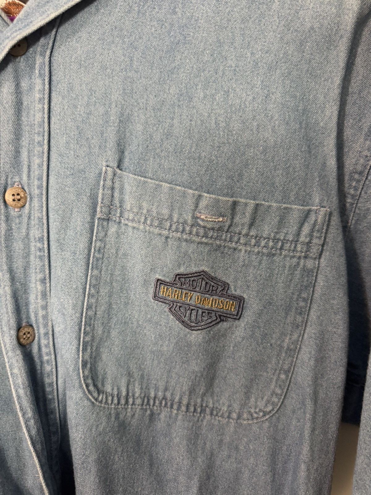 Harley Davidson Harley Davidson Denim Button Up Shirt Size US L / EU 52-54 / 3 - 4 Thumbnail