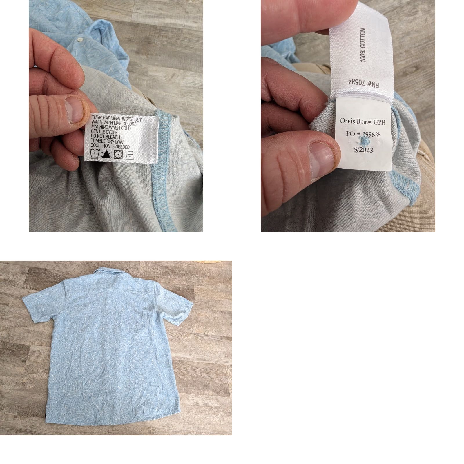 Orvis Orvis Shirt Men’s Large Trout Bum Blue Button Up Short Sleeve Thick Leaf Floral Pocket Size US L / EU 52-54 / 3 - 9 Thumbnail