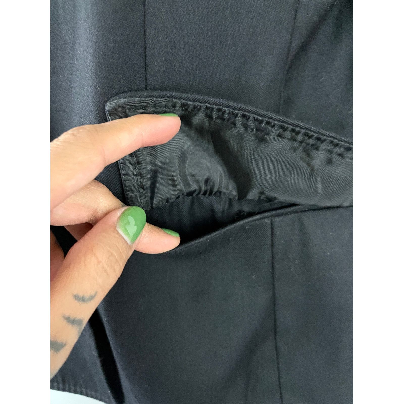 Anne Klein Anne Klein Black Blazer Jacket 8 Single Button Pink Lining Size M / US 6-8 / IT 42-44 - 4 Thumbnail