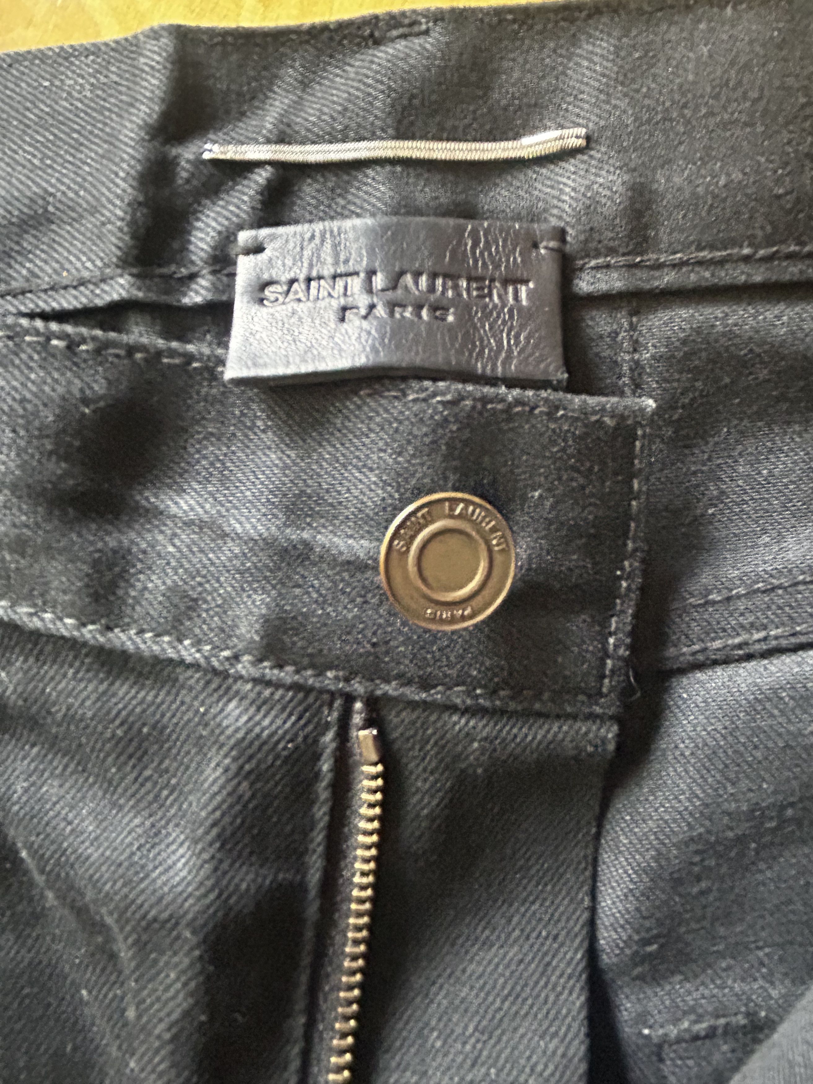 Saint Laurent Paris Saint Laurent Paris Black Denim Jeans Size US 29 - 4 Thumbnail