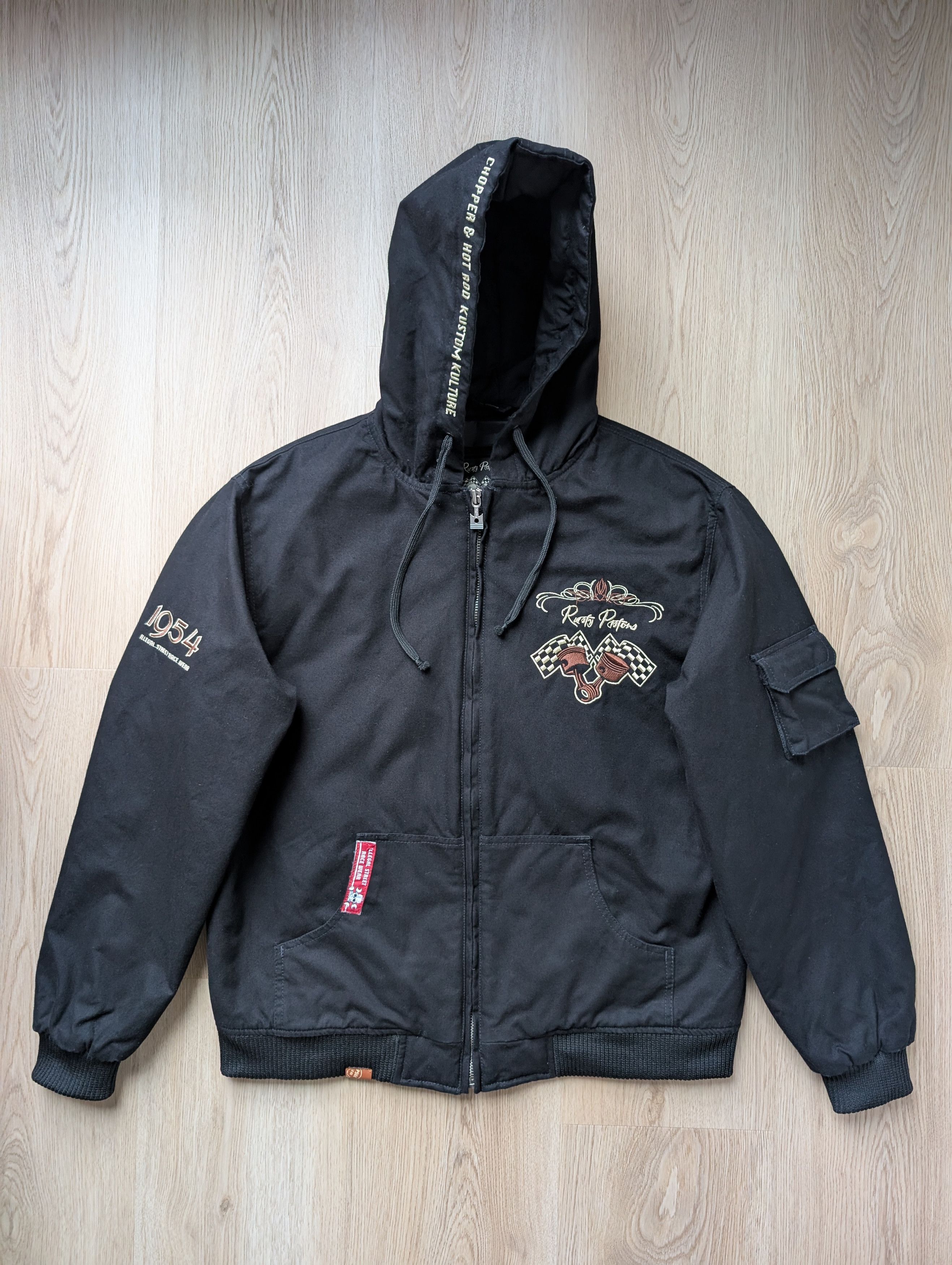 Rusty Rusty Pistons Choppers & Bobbers Customs Rare Biker Jacket Size US XL / EU 56 / 4 - 1 Thumbnail