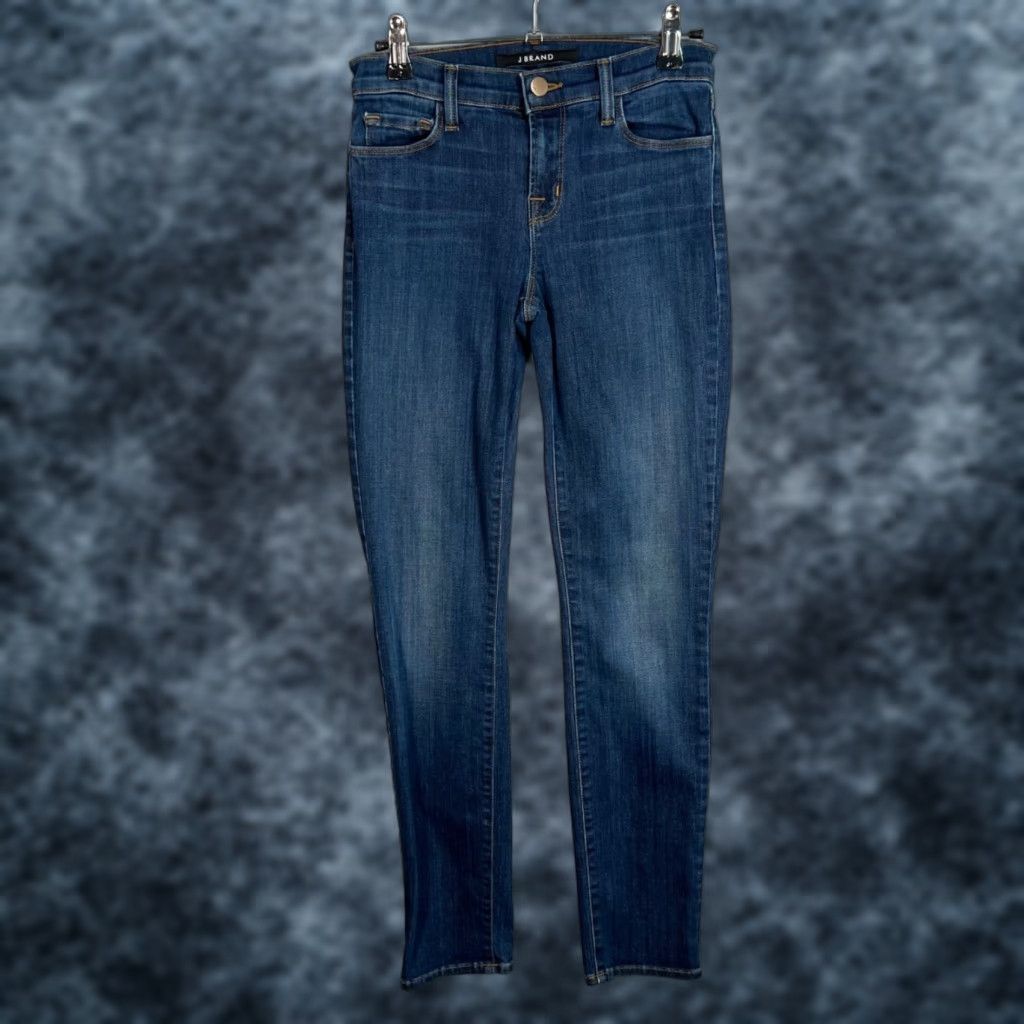J Brand J Brand Jeans Womens 25 Skinny Denim Blue Dark Wash Cotton Blend 5-Pocket Stretch Size 25 Size 42" / US 20 - 1 Thumbnail