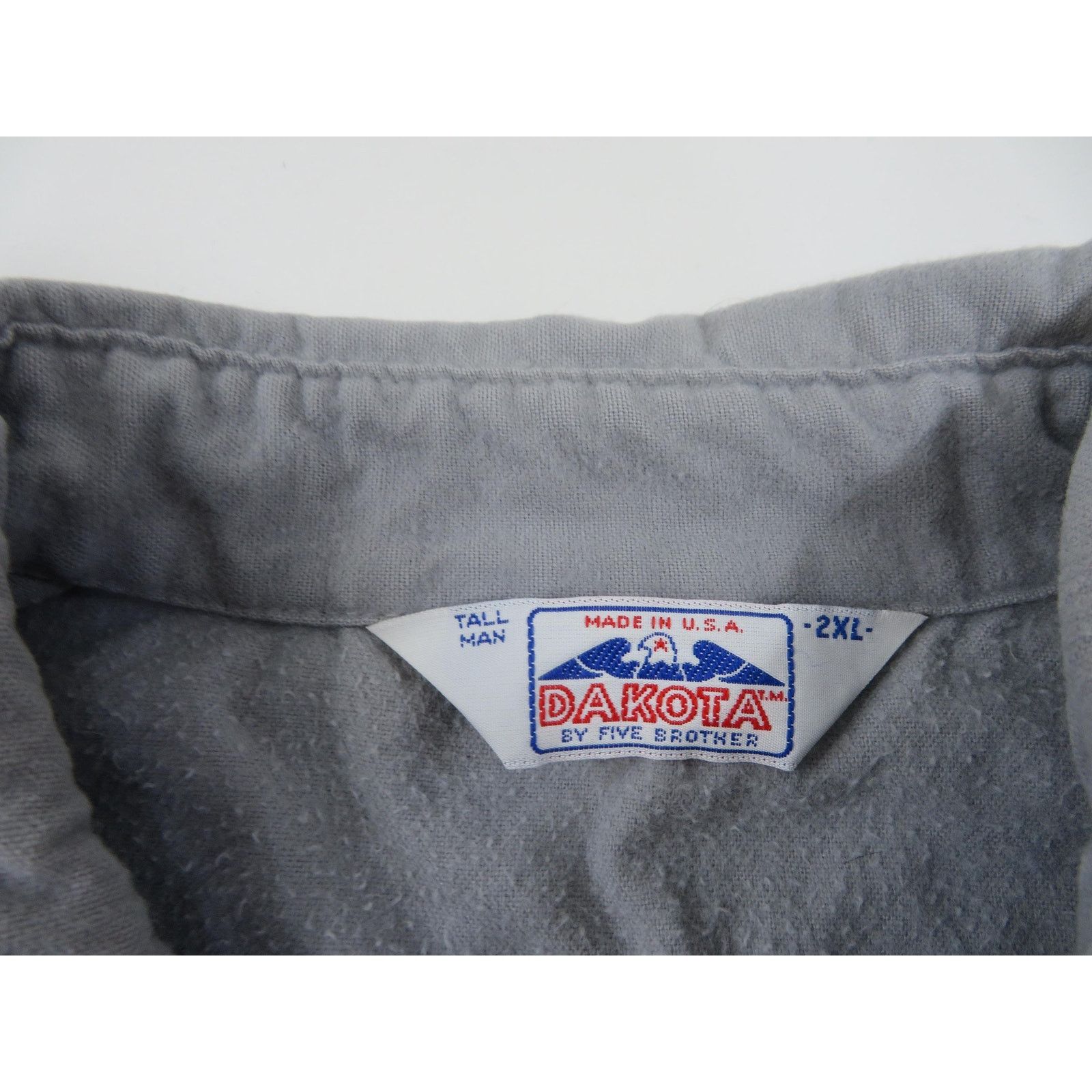 Other Dakota By Five Brother Chamois Flannel Shirt, Gray, 2XL 90s Size US XXL / EU 58 / 5 - 2 Thumbnail