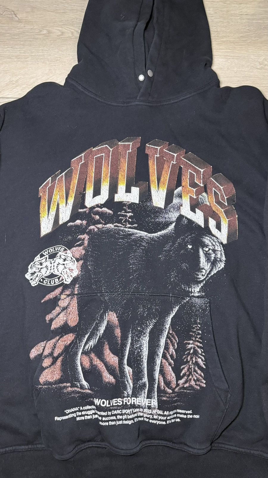 Darc Sport Y2K 2023 Darc Sport Ohana Tour Wolves Club Heavyweight Hoodi Size US L / EU 52-54 / 3 - 3 Thumbnail