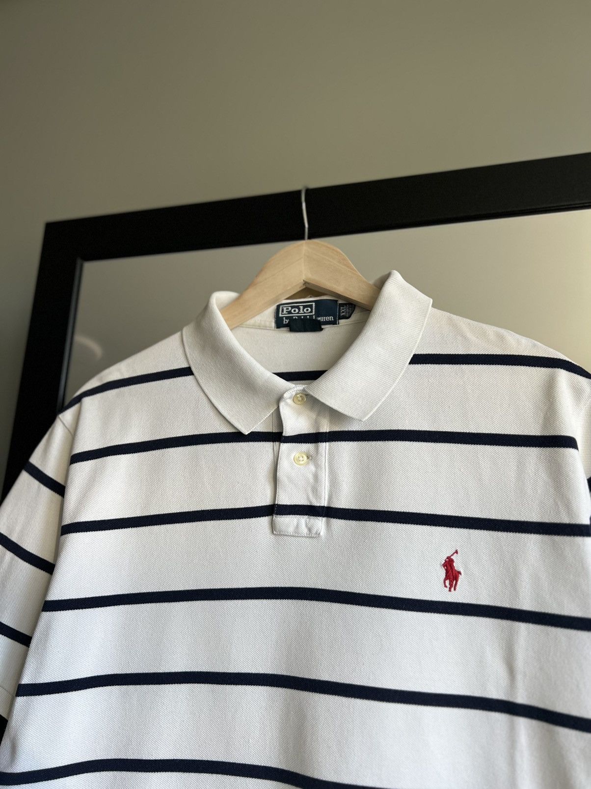 Other Vintage 90’s Polo Ralph Lauren Striped Polo T-shirt Size US XXL / EU 58 / 5 - 2 Thumbnail