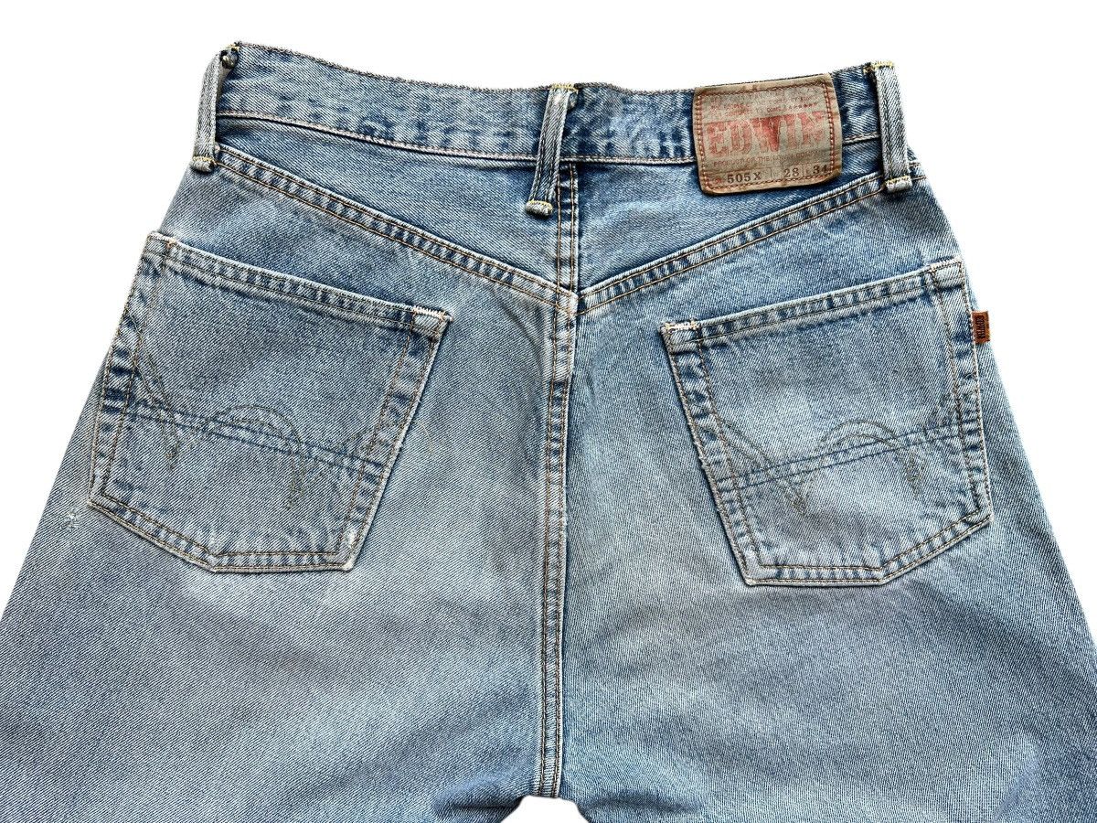 Edwin Vintage Edwin 505x Selvedge Wide Distressed Denim Jeans Size US 28 / EU 44 - 8 Thumbnail