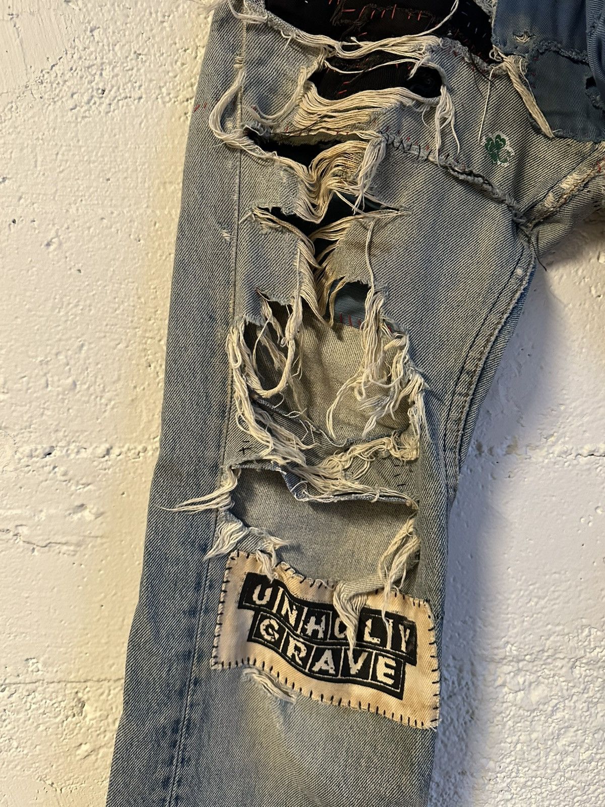 Blackmeans THRASHED JAPANESE CRUST DENIM LEVI’S Size US 29 - 2 Thumbnail