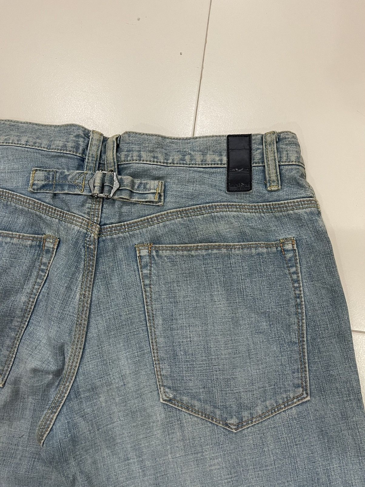 Vintage Vintage LANVIN Flare Jeans Bootcut Denim Streetwear Fashion Size 31" - 4 Thumbnail