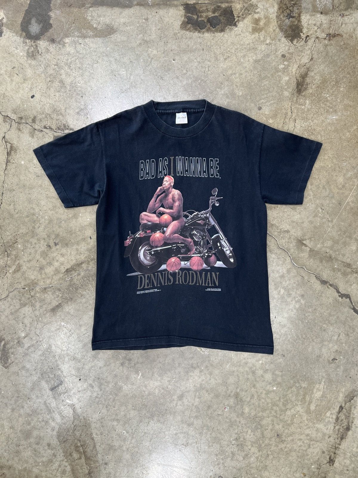 Vintage Vintage 1996 Dennis Rodman Bad Motorcycle Basketball Large Size US L / EU 52-54 / 3 - 2 Thumbnail