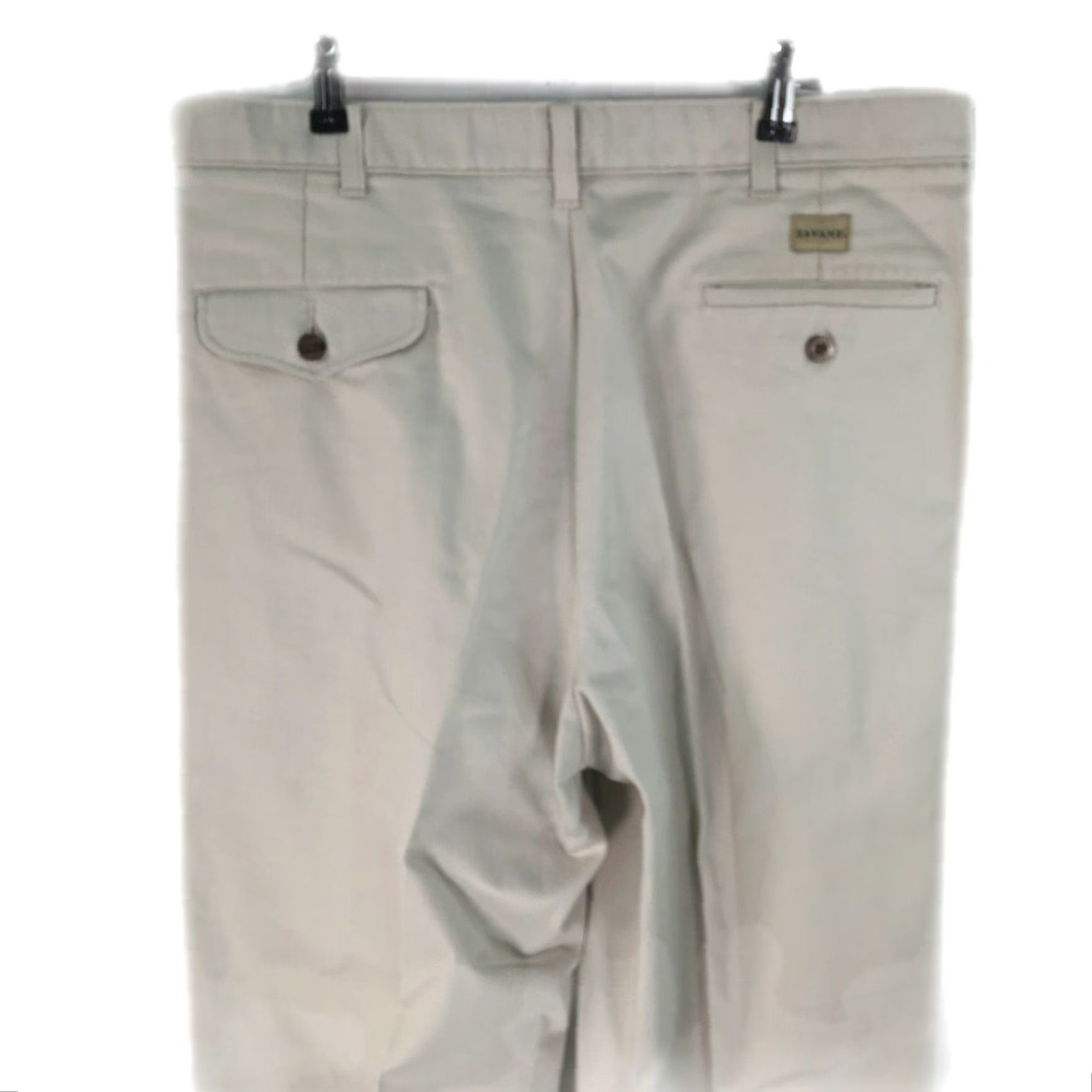 Savane Savane Men's White No Wrinkle Chino Dress Pants 36X34 Straight Leg Regular Fit Casual Size US 36 / EU 52 - 4 Thumbnail