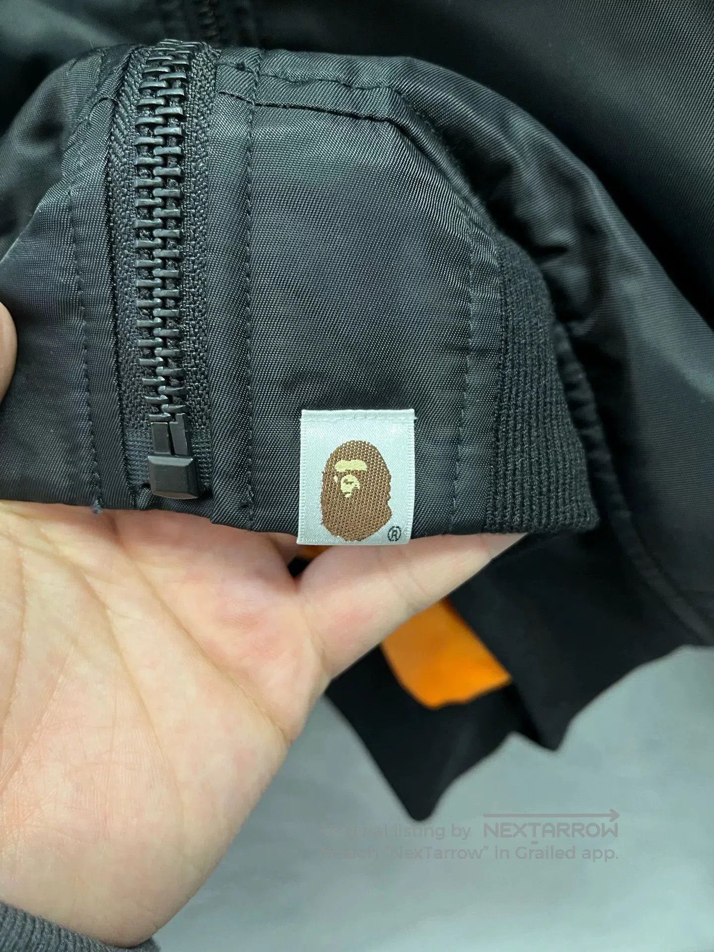 Bape MAX1 Black Shark Flight Jacket.