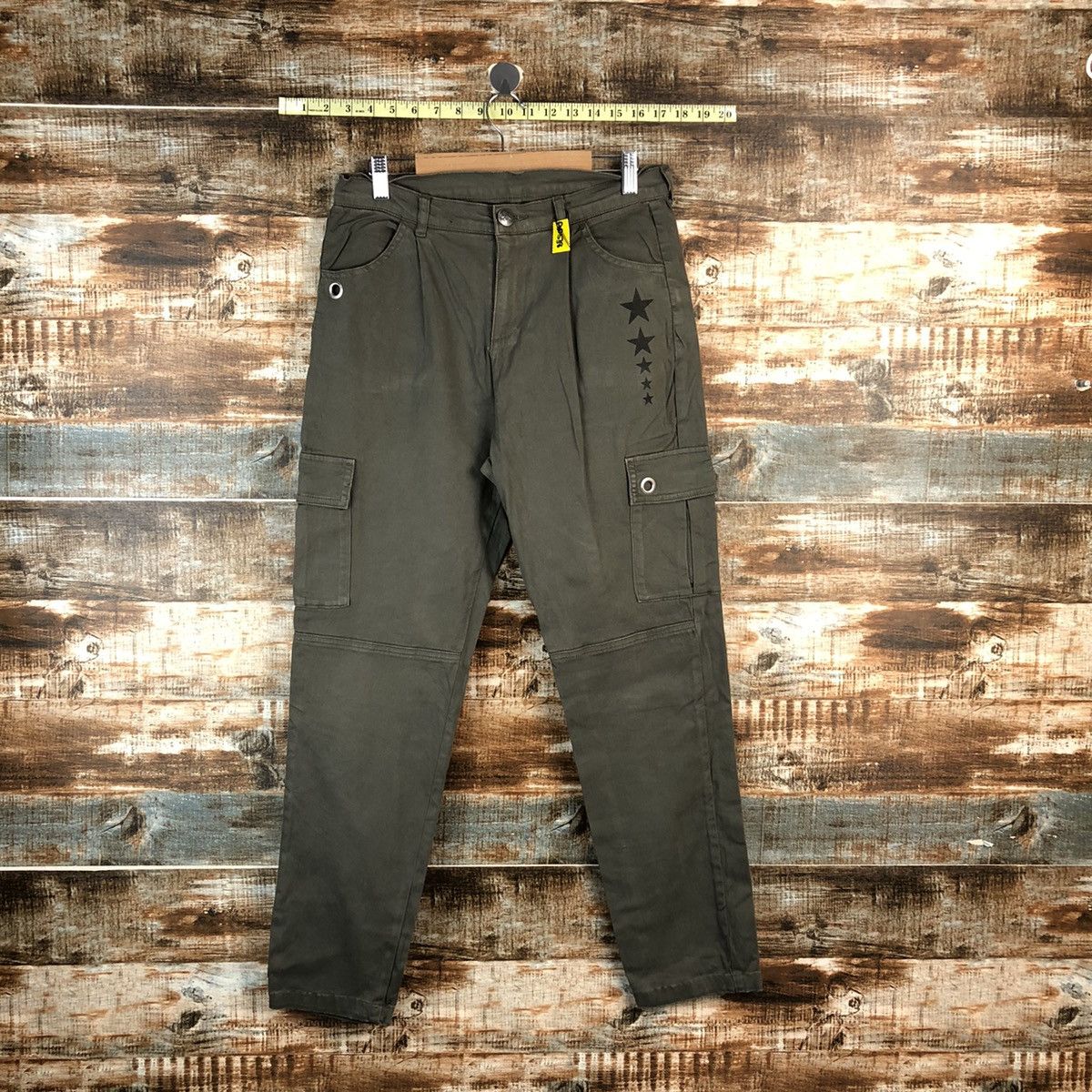 Denimus Green Cargo Multipocket Pants #A2538