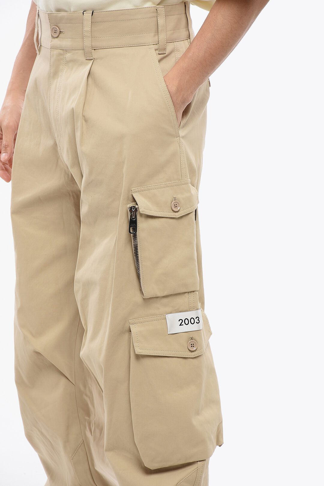 Dolce & Gabbana og1mm0825 2003 Cotton Cargo Pant in Beige Size US 30 / EU 46 - 2 Thumbnail