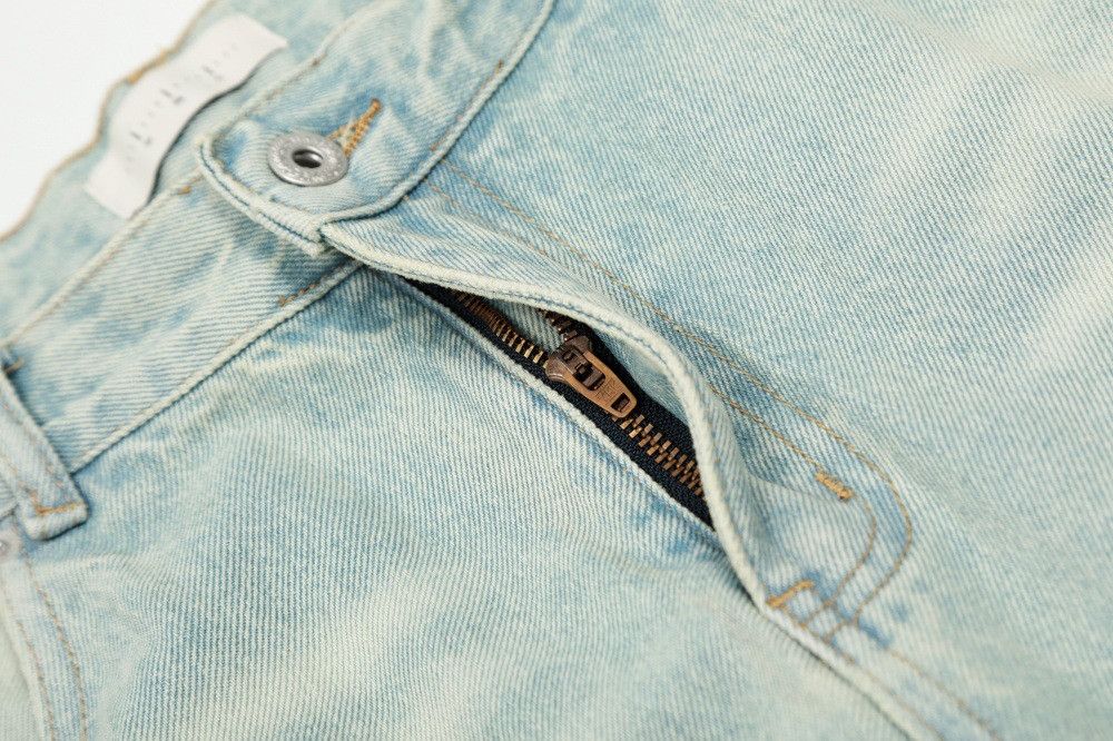 Japanese Brand × Jean Heavy washed loose punk distressed scimitar ripped jeans Size US 32 / EU 48 - 4 Thumbnail