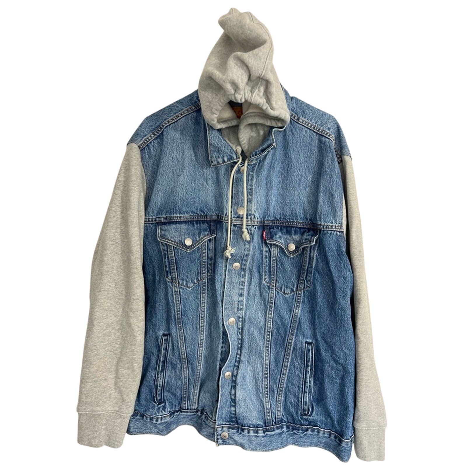 Levi's Levi’s Denim Jeans Hybrid Hoodie Trucker Jacket XXXL CLEAN Size US XXL / EU 58 / 5 - 2 Thumbnail
