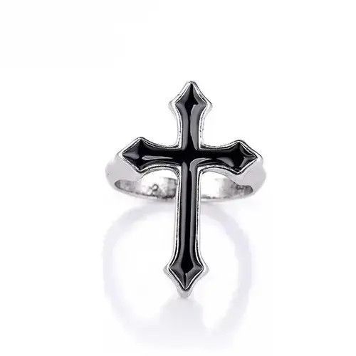 Japanese Brand × Vintage Men Vintage Goth Black Sword Cross Open Rings Size ONE SIZE - 4 Thumbnail