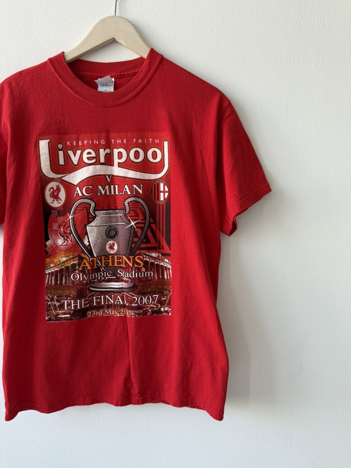 Vintage Liverpool-AC Milan 2007 Champions League Final T Shirt Size US M / EU 48-50 / 2 - 2 Thumbnail