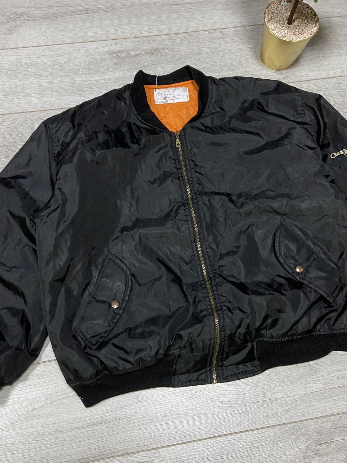 Vintage Ma1 Flyer military Vintage Bomber Jacket double side Size US XXL / EU 58 / 5 - 2 Thumbnail