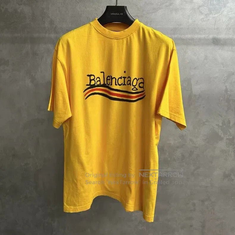 Balenciaga Balenciaga Yellow Logo Print Short Sleeve T-shirt. Size US XS / EU 42 / 0 - 1 Thumbnail