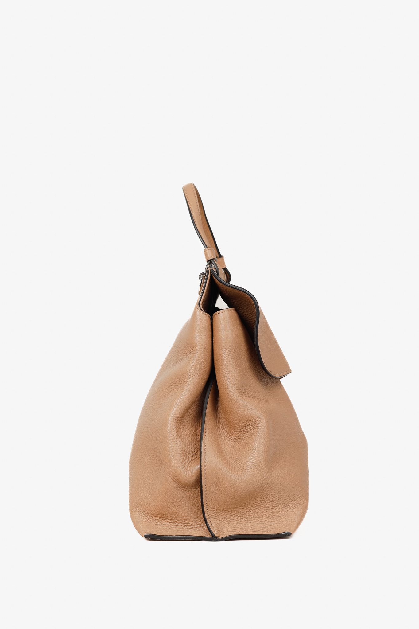 Gucci Gucci Bamboo Daily Rose Beige Leather Large Top Handle Bag Size ONE SIZE - 3 Thumbnail