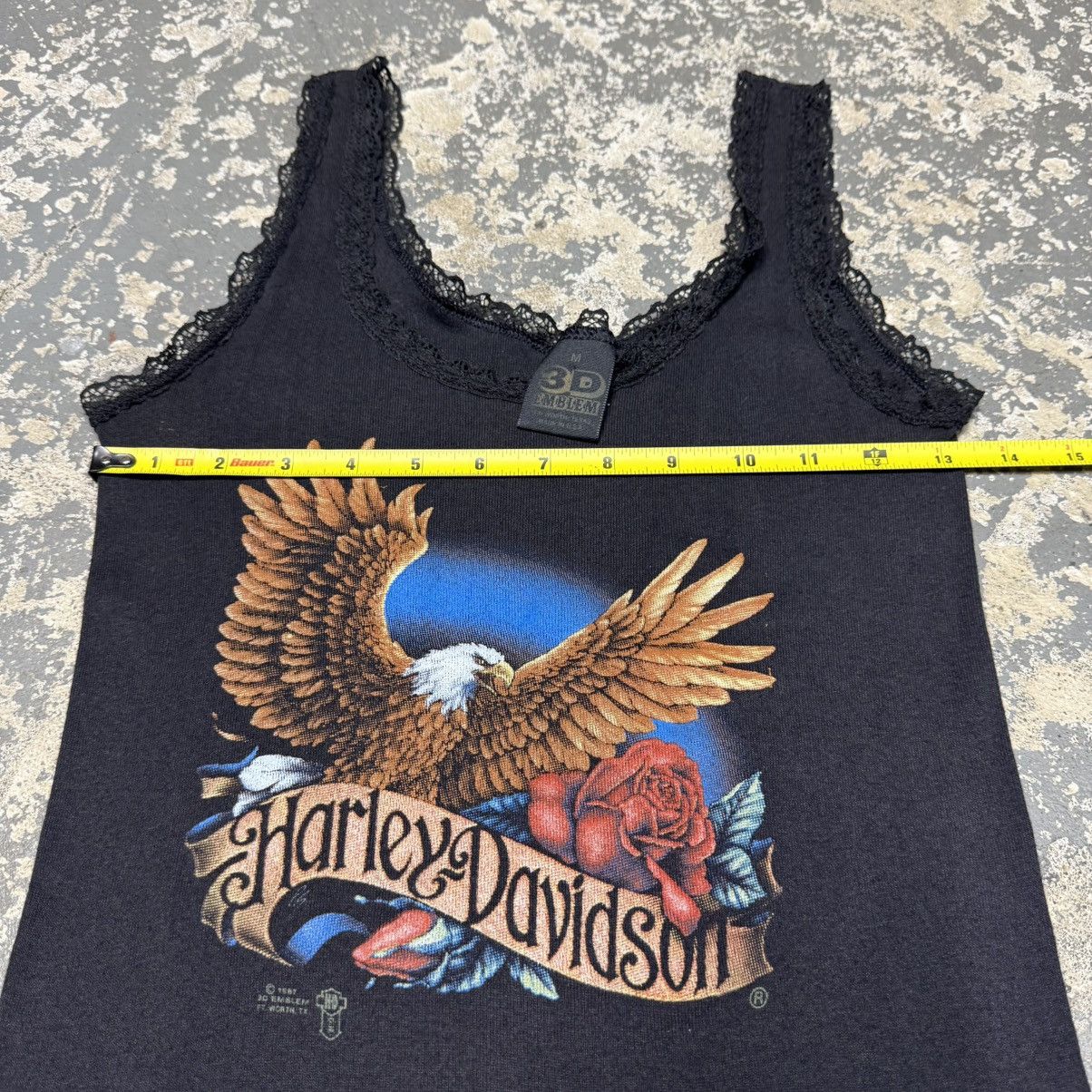 Vintage Vintage Harley Davidson Eagle 3D Emblem 90s Lace Tank Top T Size US M / EU 48-50 / 2 - 6 Thumbnail