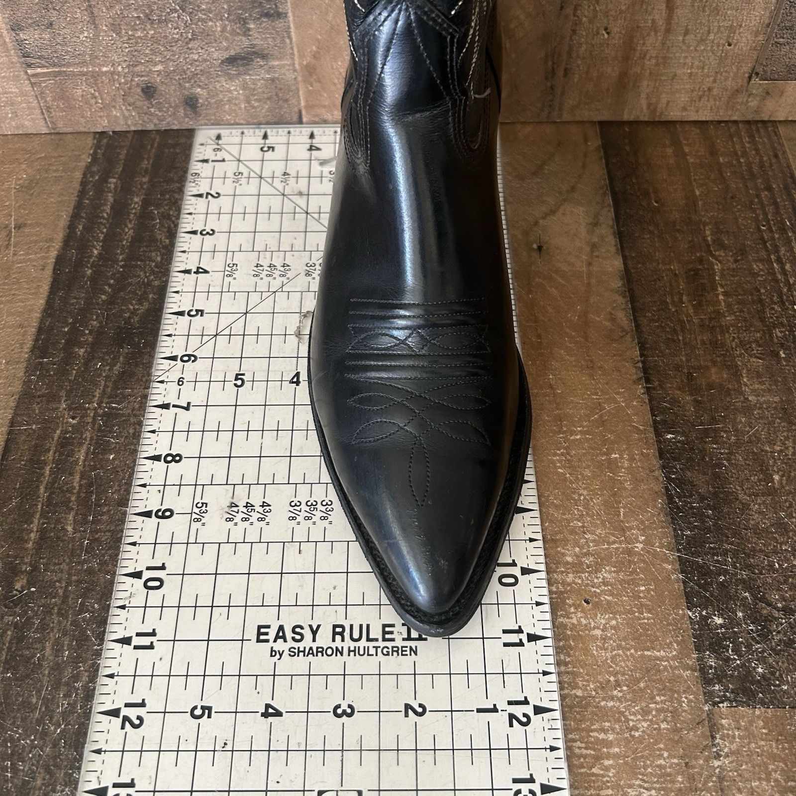 Nocona Boots Nocona Vintage Classic Black Western Cowboy Boots Mens 8 D Size US 8 / EU 41 - 4 Thumbnail
