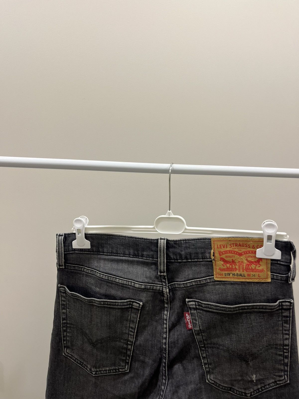 Levi's Vintage 90s Y2K Levi's 519 Gray Denim Jeans Made In USA Size US 34 / EU 50 - 2 Thumbnail