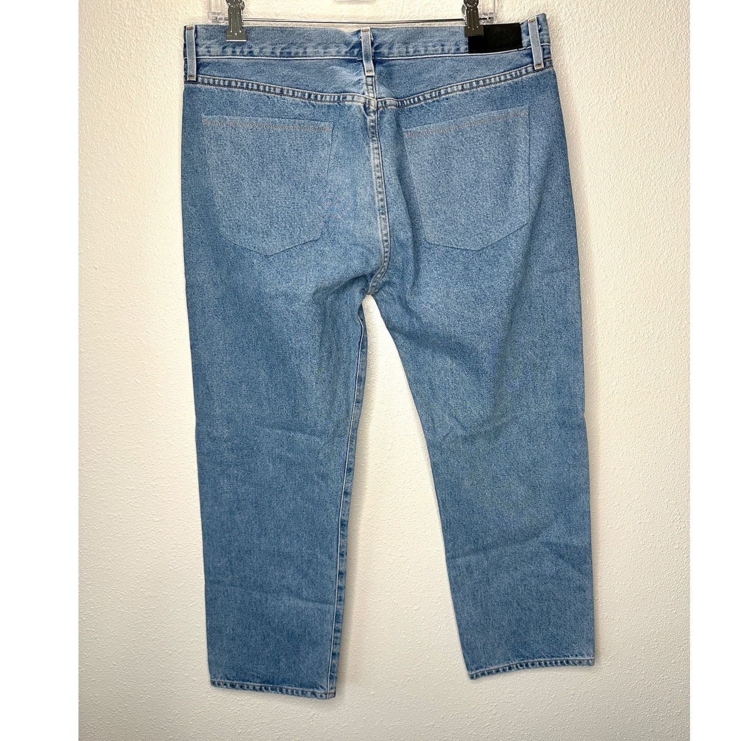 GOLDSIGN Goldsign Med Lt Wash Straight Leg Button Fly Denim Jeans 31 Size 31" - 9 Thumbnail