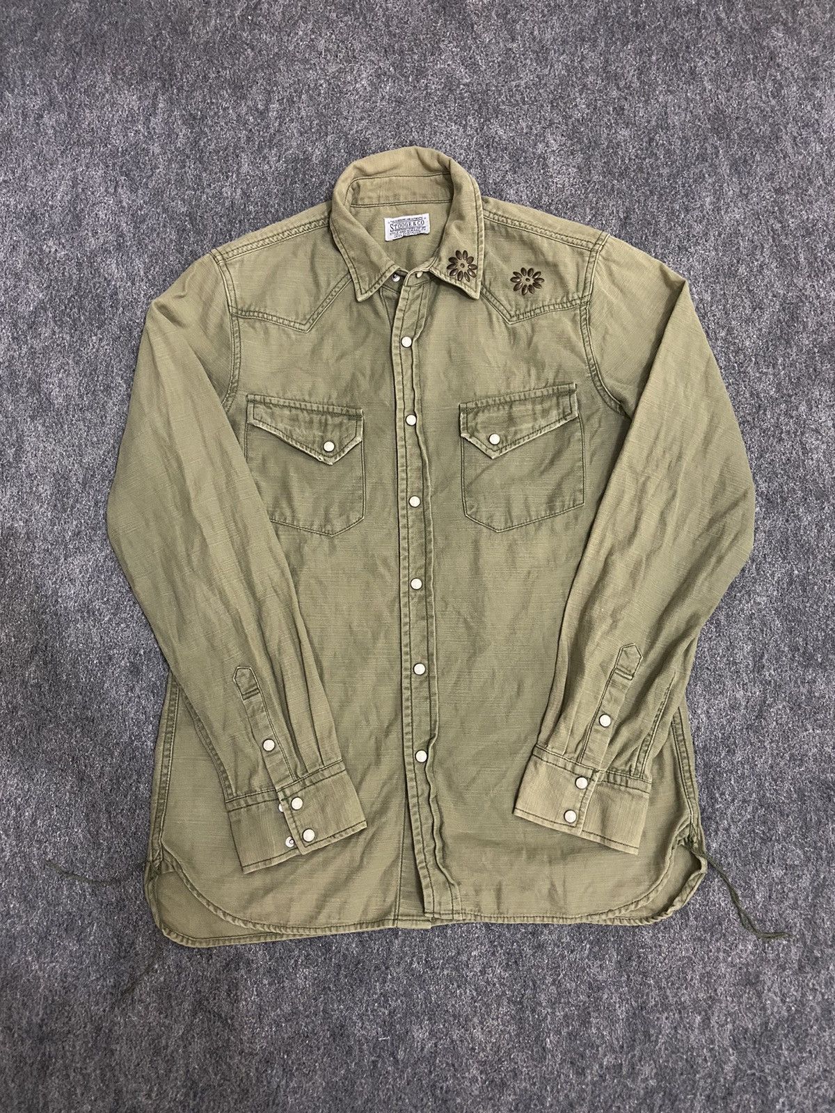 If Six Was Nine × Japanese Brand × Le Grande Bleu (L.G.B.) Vintage 90s military shirt stooge & co Size US L / EU 52-54 / 3 - 1 Thumbnail
