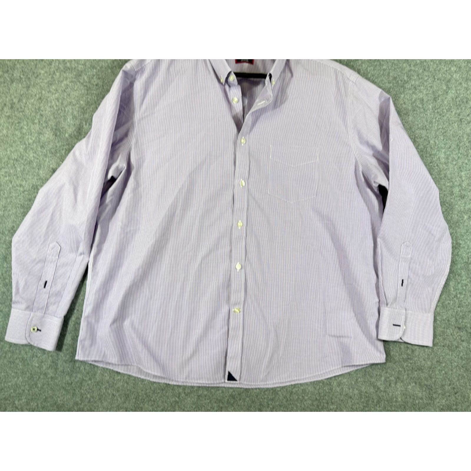 UNTUCKit UNTUCKit Shirt Mens 3XL Purple Gingham Check Wrinkle Free Button Down Long Sleeve Preppy Shirt Size US XXL / EU 58 / 5 - 4 Thumbnail
