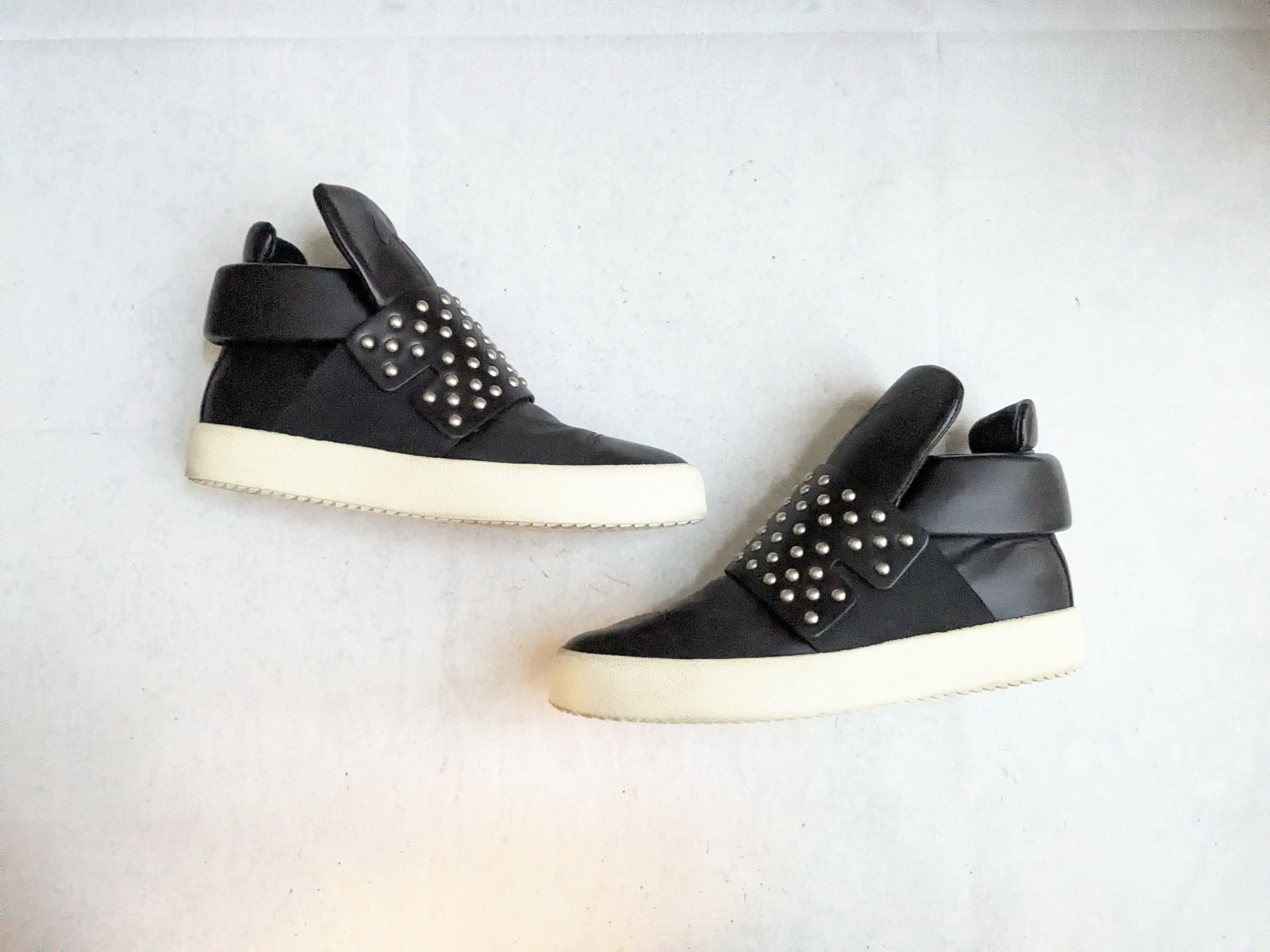 Giuseppe Zanotti Sneakers 9.5 42.5 Black High Tops White