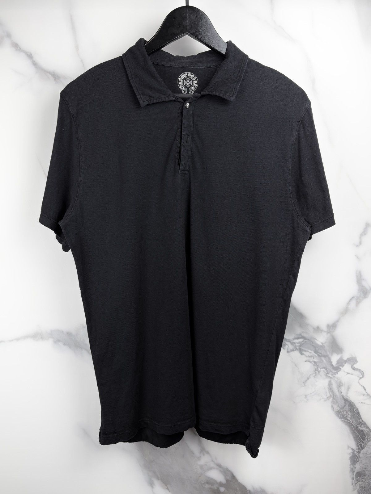 Chrome Hearts Chrome Hearts Silver Button Tonal Horseshoe Logo