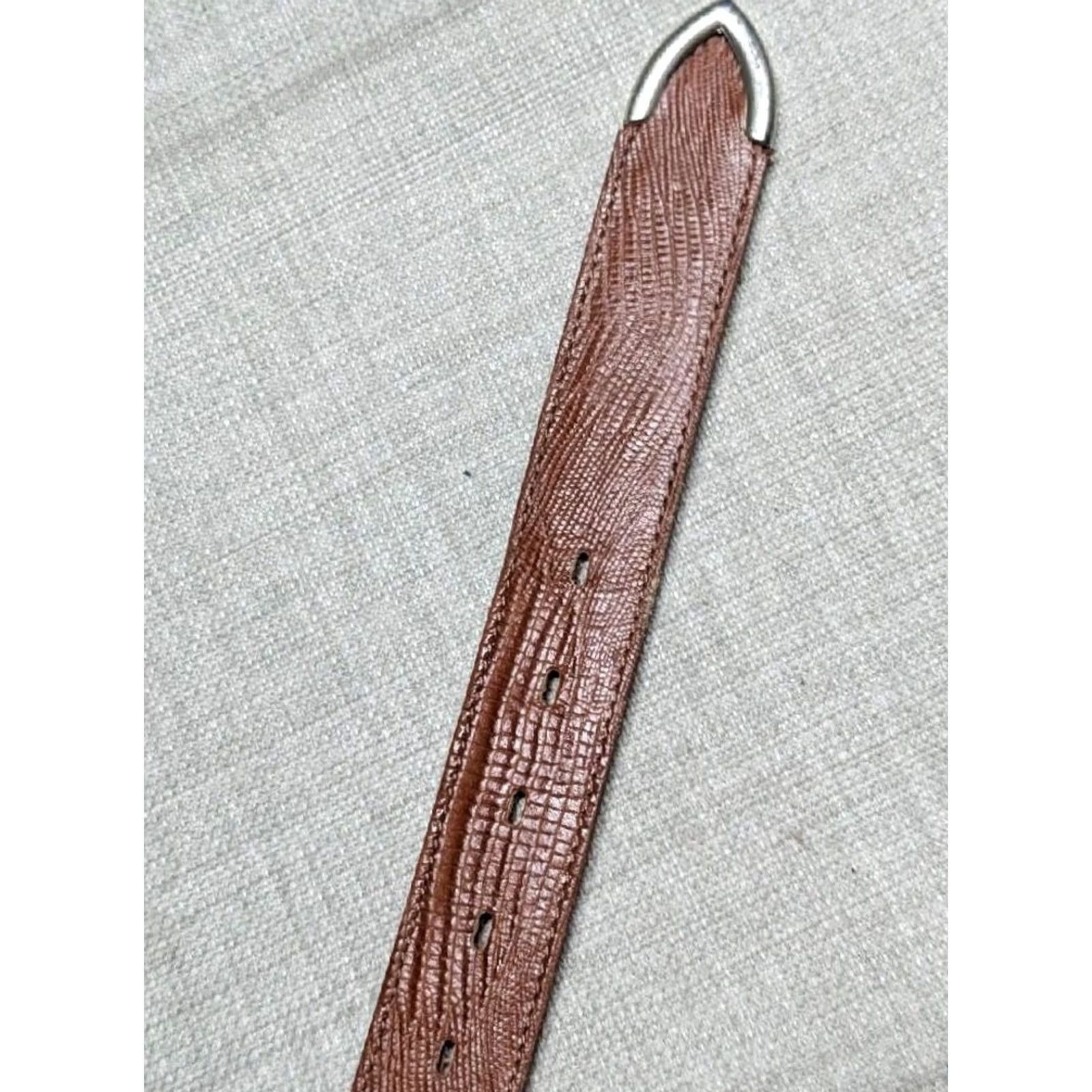 Vintage VINTAGE Nocona belt Western 28 Leather Lizard Skin Brown Belt Men XS? Size 28 - 5 Thumbnail