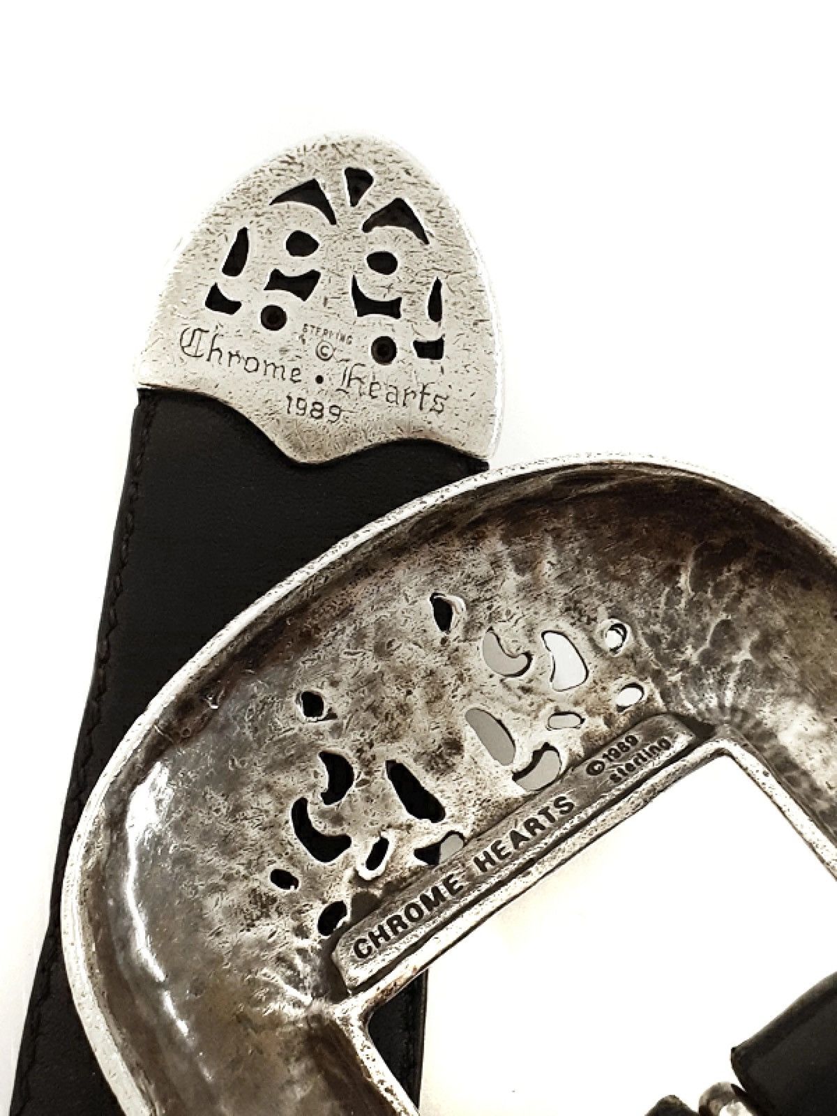 Chrome Hearts 32inch Chrome Hearts BLT CLASSIC 3PC Leather Belt 1.5 Size ONE SIZE - 3 Thumbnail