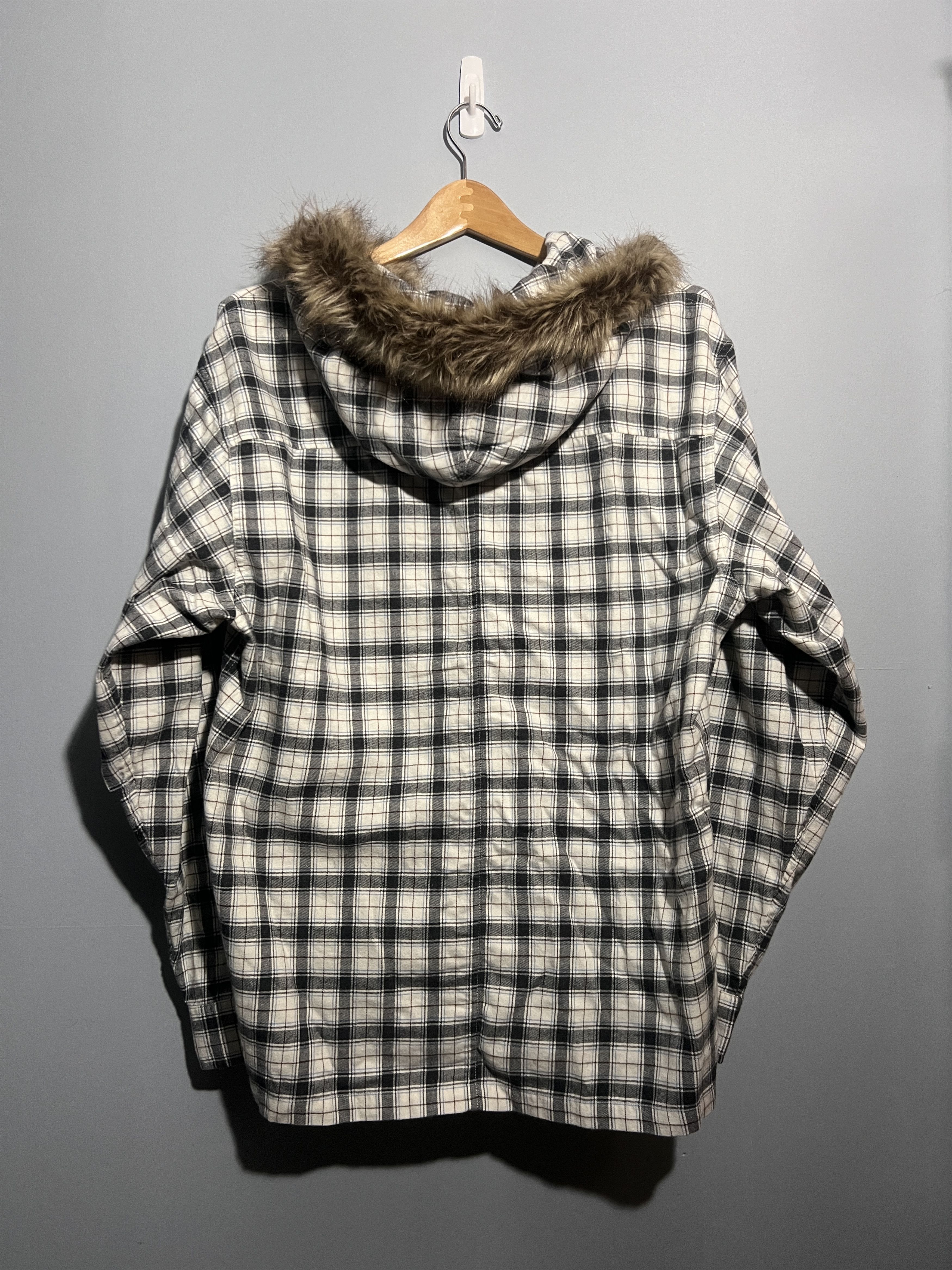 Supreme SUPREME FUR HOODED FLANNEL SHIRT Size US M / EU 48-50 / 2 - 5 Thumbnail