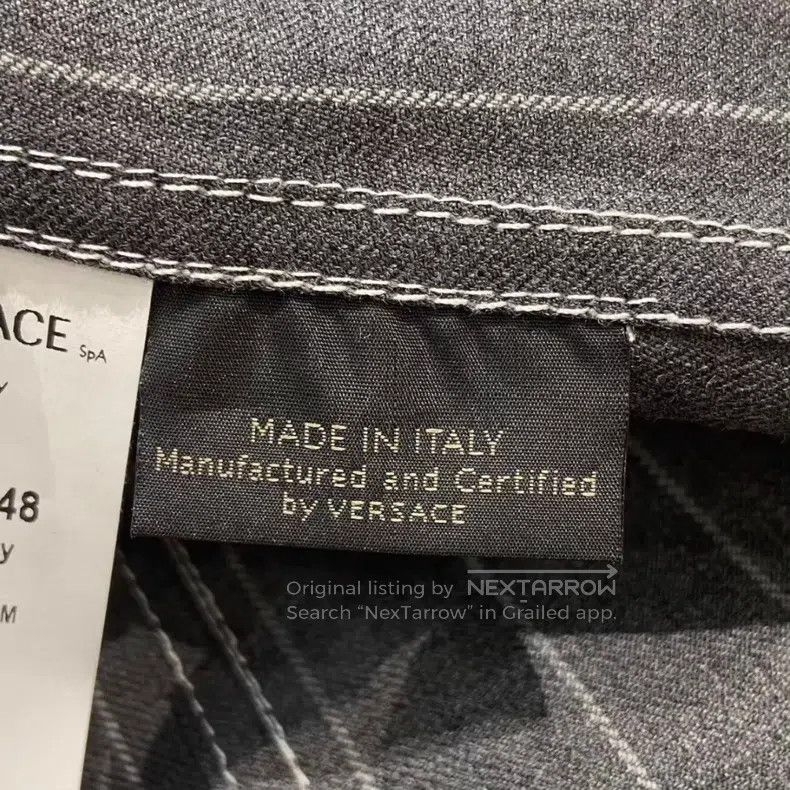 Versace Versace Gray wool striped coat Size US XL / EU 56 / 4 - 5 Thumbnail