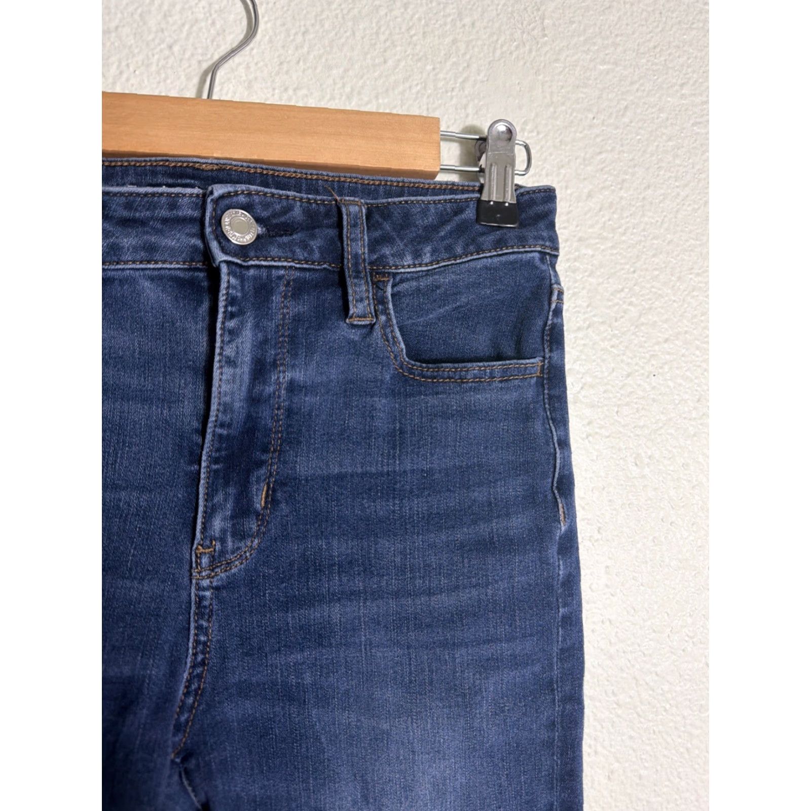 American Eagle Outfitters VINTAGE American Eagle Jegging Jeans Dark Wash Super Hi Rise Stretch 28x30 Womens Size 4 Blue Size 27" / US 4 / IT 40 - 5 Thumbnail
