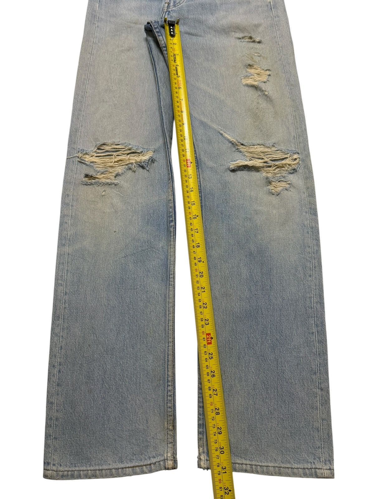 Levi's Vintage 80s Usa Levis 501 Blue Mud Wash Ripped Distressed Size 27" / US 4 / IT 40 - 11 Thumbnail