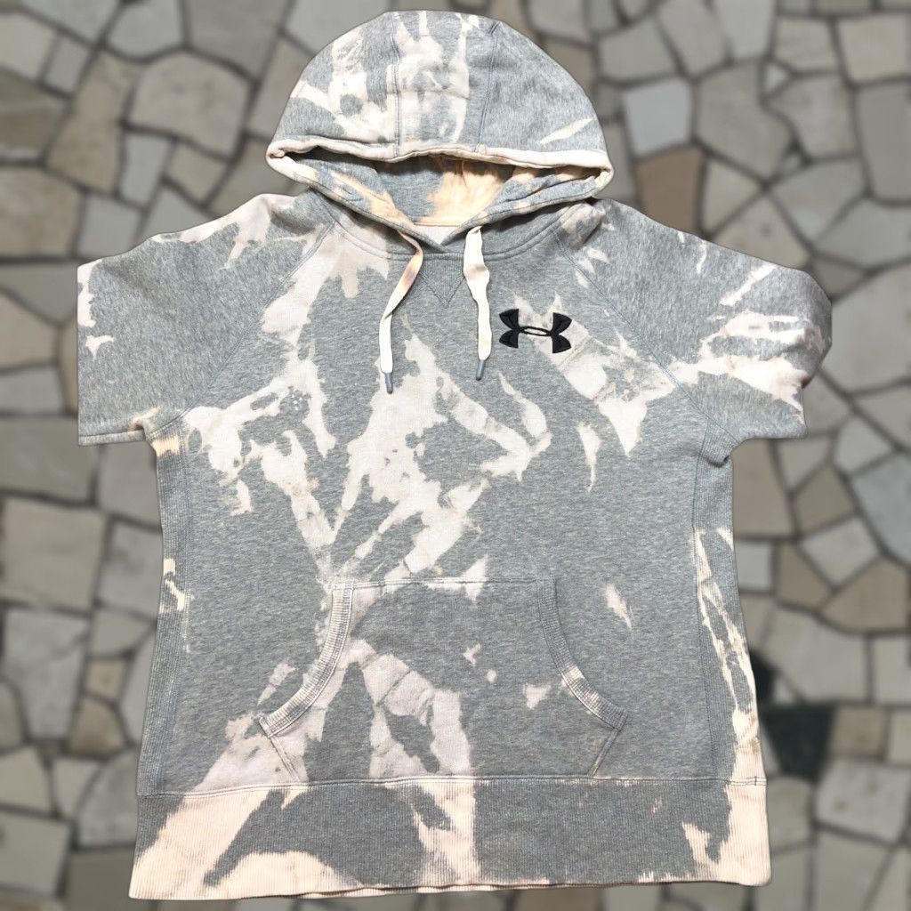 Under Armour Under Armour Hoodie Sweatshirt Womens M Gray Acid Wash Tie Dye Pullover Hooded Pockets Cross Training Gym & Training Logo Style Activewear 90s? Size M / US 6-8 / IT 42-44 - 1 Thumbnail