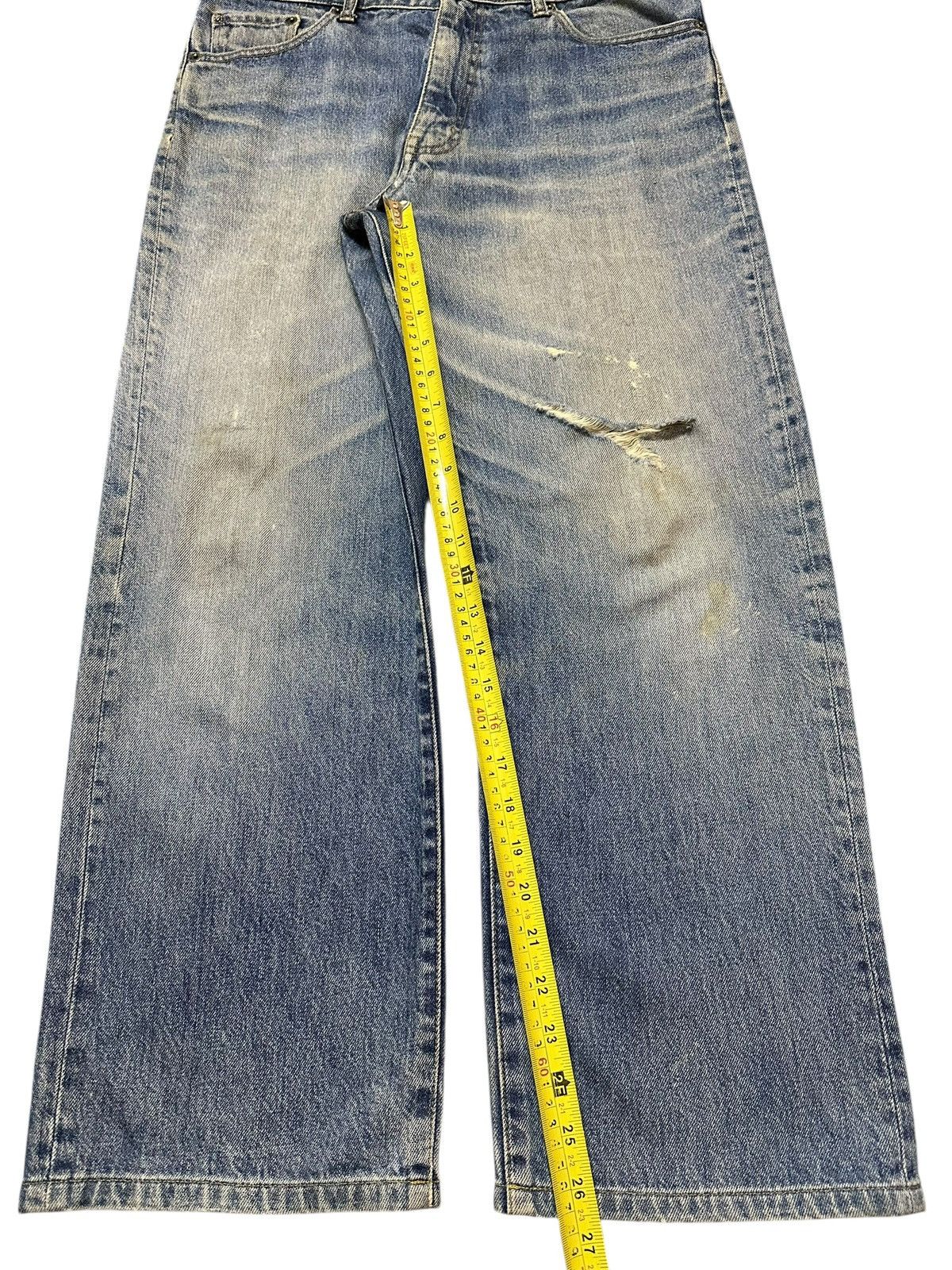 Hanes Vintage Hanes Mud Wash Faded Style Distress Baggy Jeans Size US 33 - 14 Thumbnail