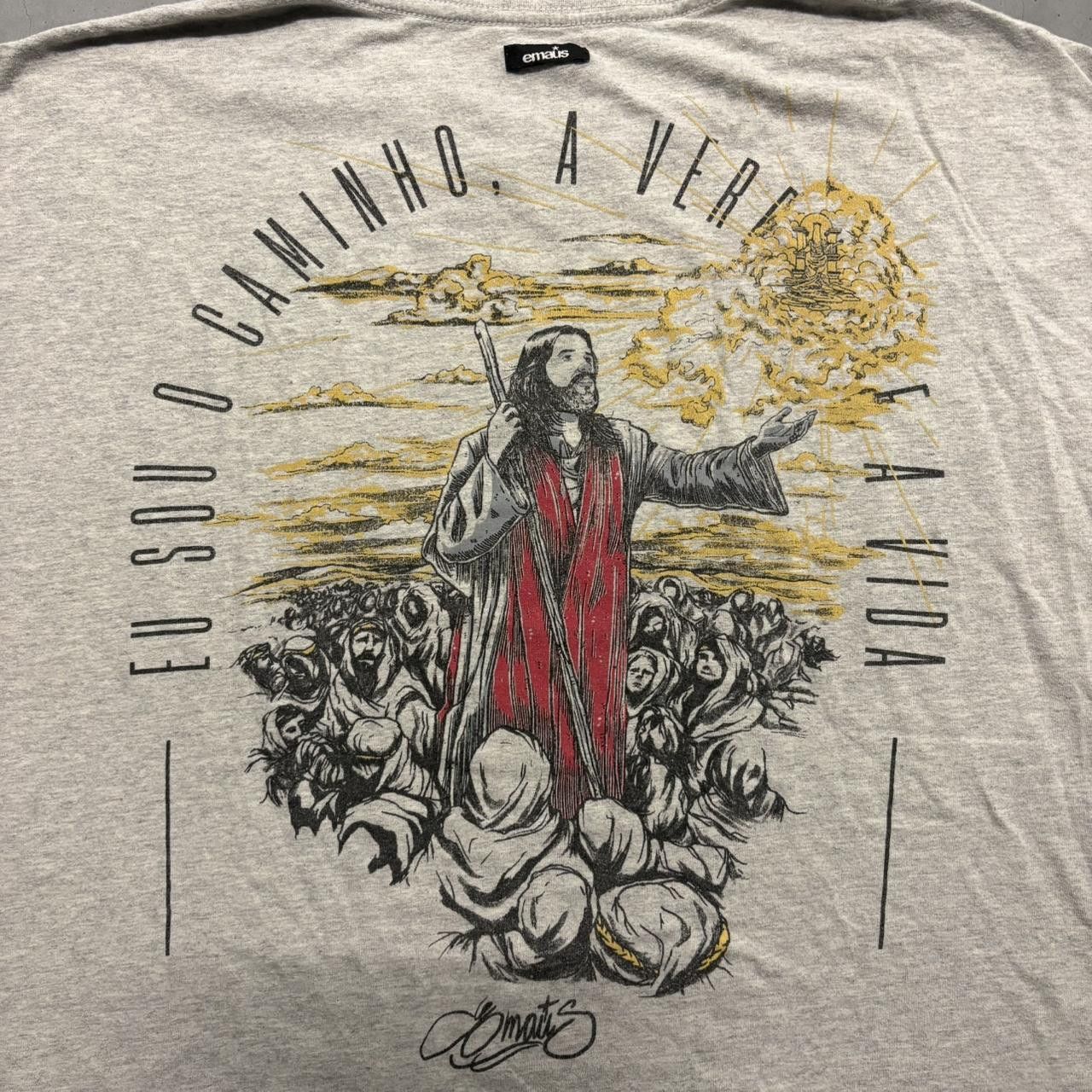 Vintage Crazy Vintage Y2K/2000s Designer Jesus Streetwear Graphic Tee! Size US XL / EU 56 / 4 - 2 Thumbnail