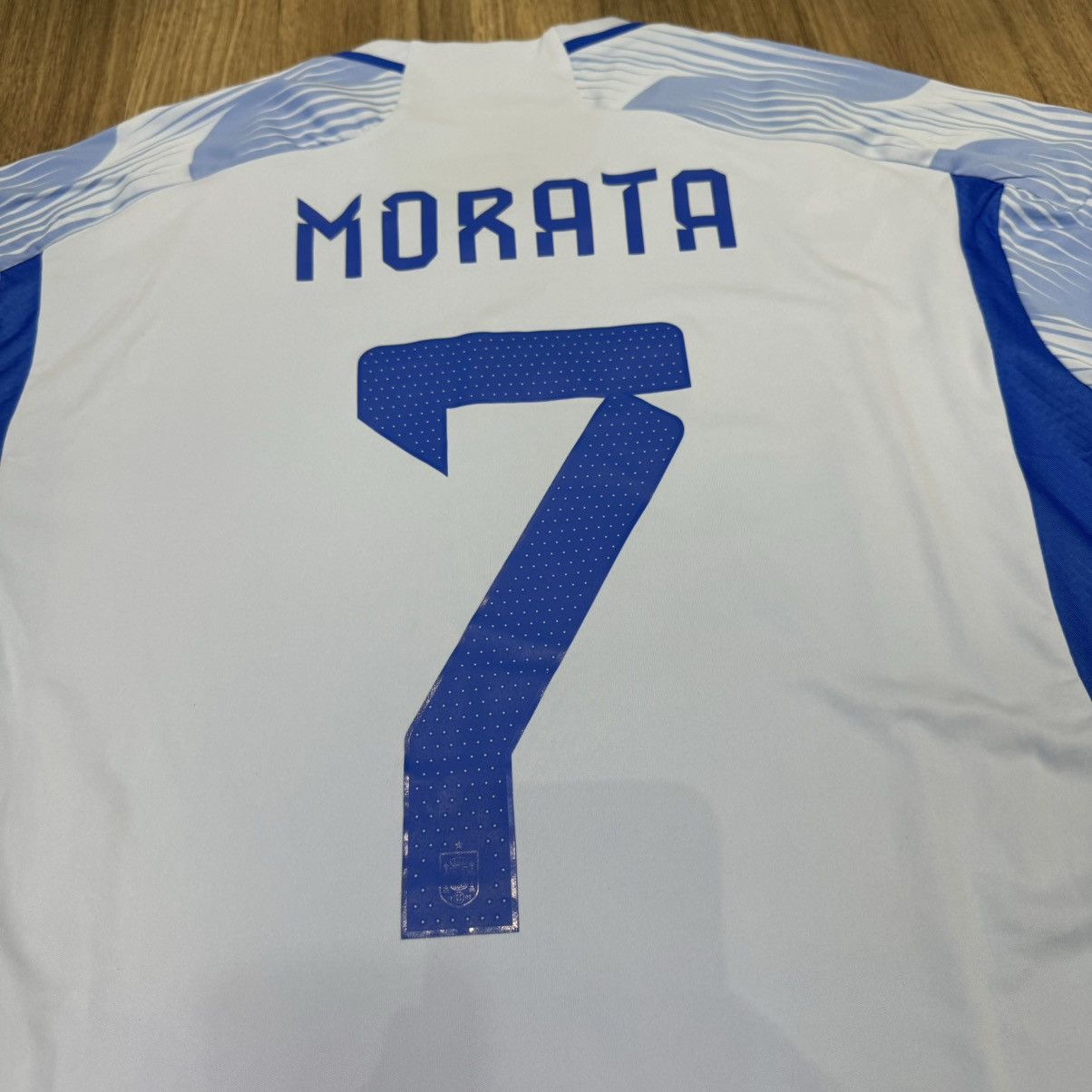 Adidas Spain 22/23 away shirt #7 Morata Size US XL / EU 56 / 4 - 5 Thumbnail