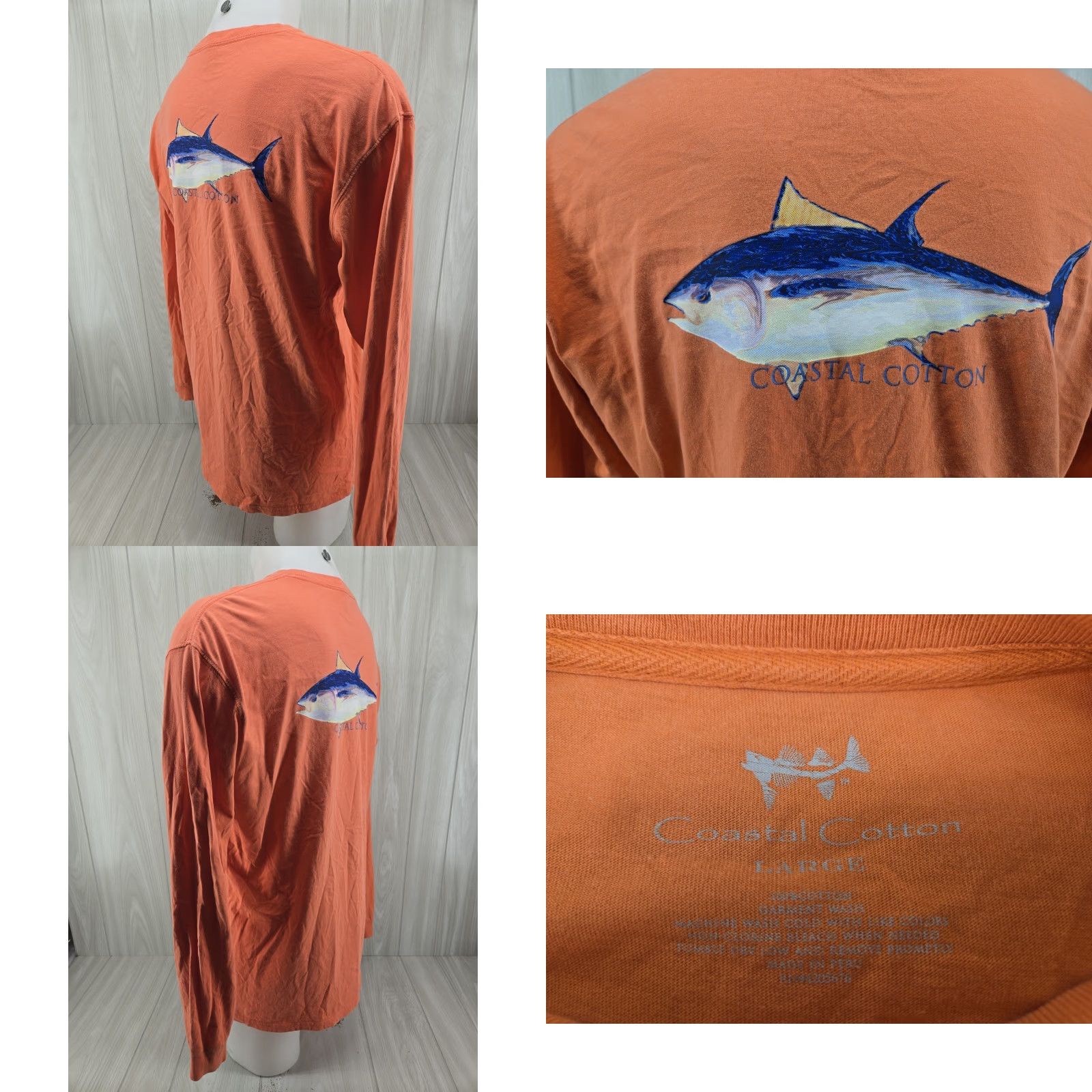 Alife Coastal Cotton Life Uninhibited Long Sleeve Shirt Mens Size L Coral Pink Size US L / EU 52-54 / 3 - 8 Thumbnail