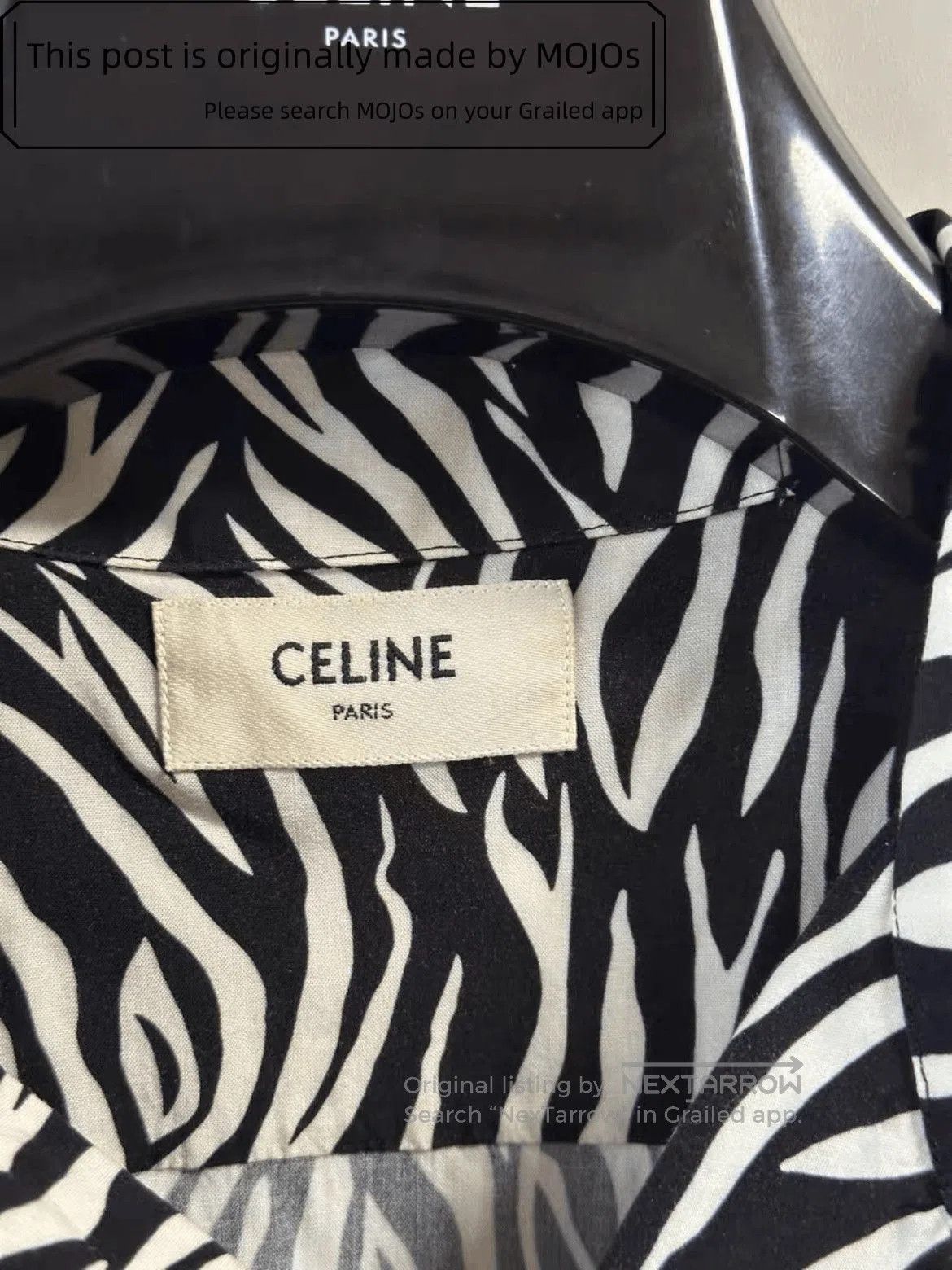Celine Sz 41 Celine Zebra Print S/S Shirt Size US L / EU 52-54 / 3 - 5 Thumbnail