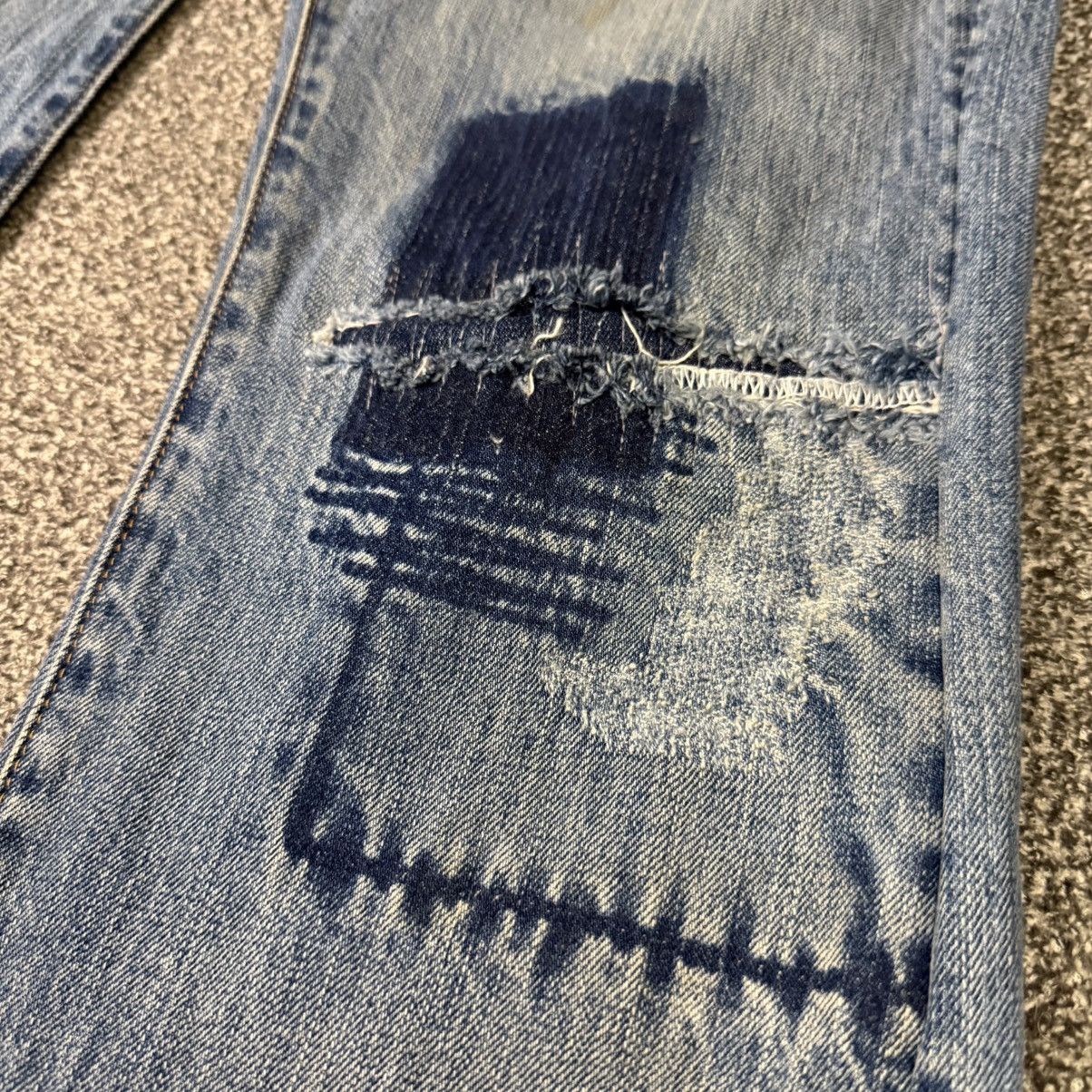 Undercover × Uniqlo 🔥🇯🇵 Vintage 90s Uniqlo Distressed Aging Wash Denim Size 32" / US 10 / IT 46 - 7 Thumbnail